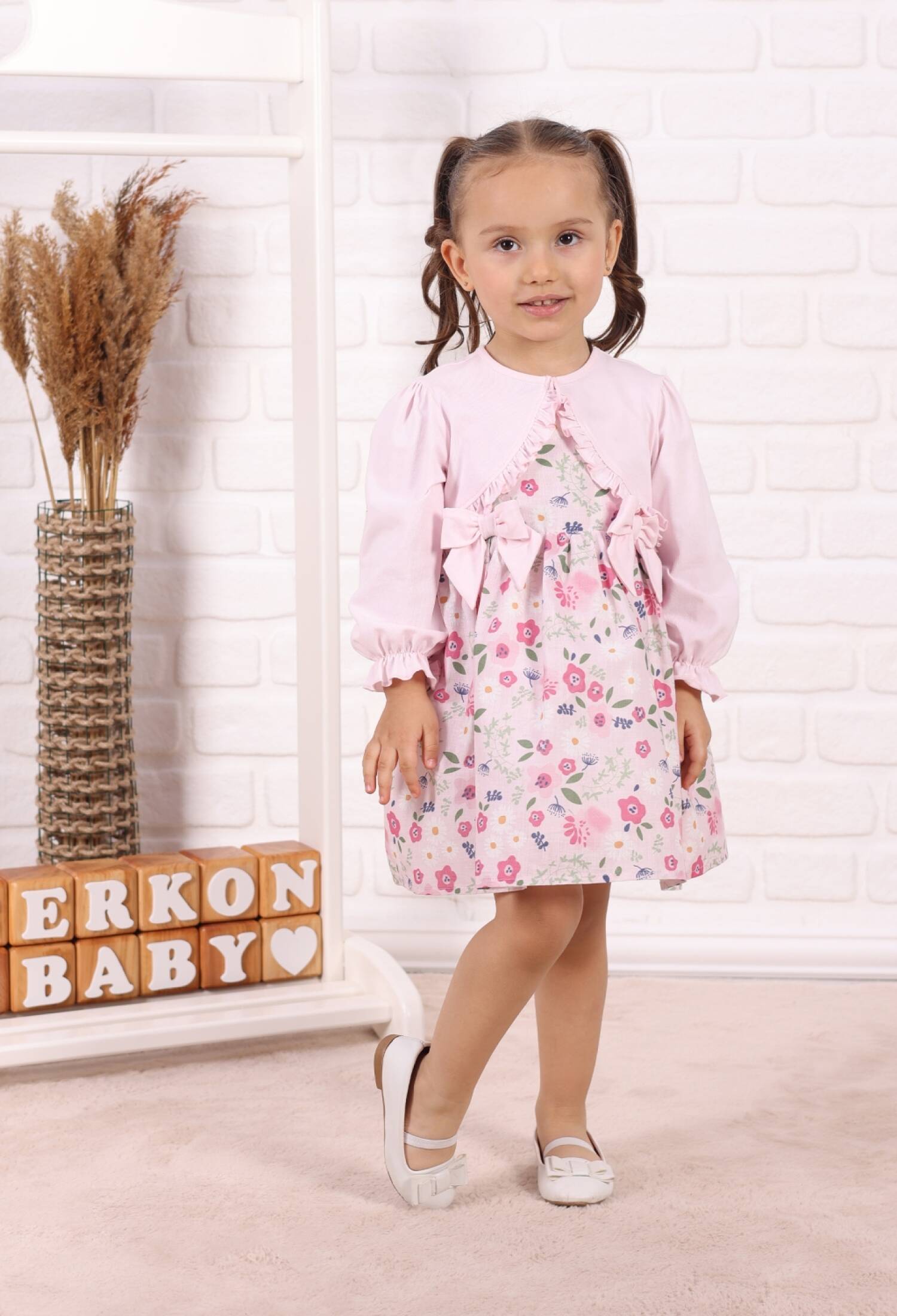 Bolero Dijital Elbise - M0769 - Brand: Serkon Baby - Kids & Bby Clothes From Peralane Kids Turkey