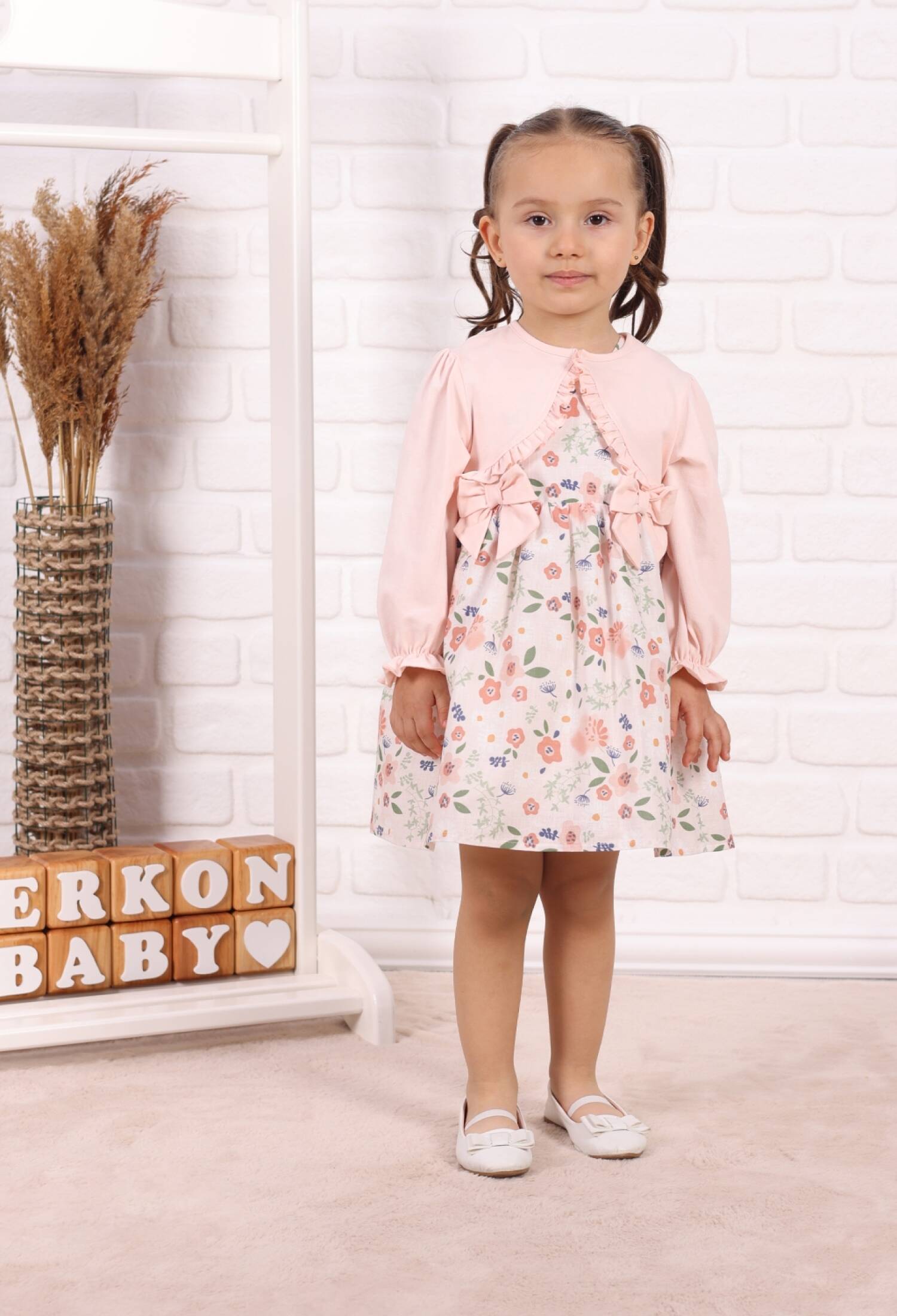 Bolero Dijital Elbise - M0769 - Brand: Serkon Baby - Kids & Bby Clothes From Peralane Kids Turkey