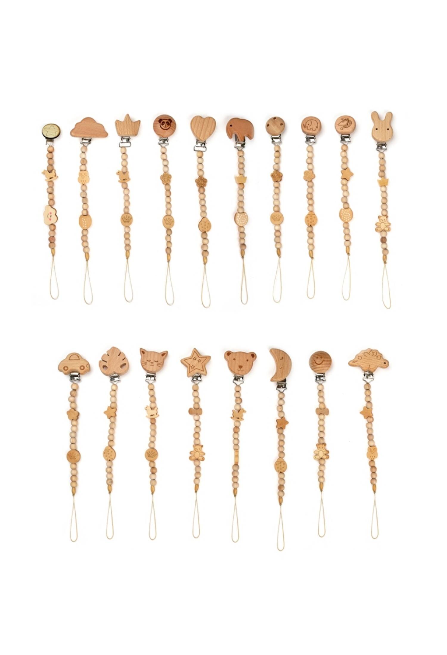 Wooden Pacifier Chain - CSYA1000 - Brand: BabyCosy - Kids & Bby Clothes From Peralane Kids Turkey