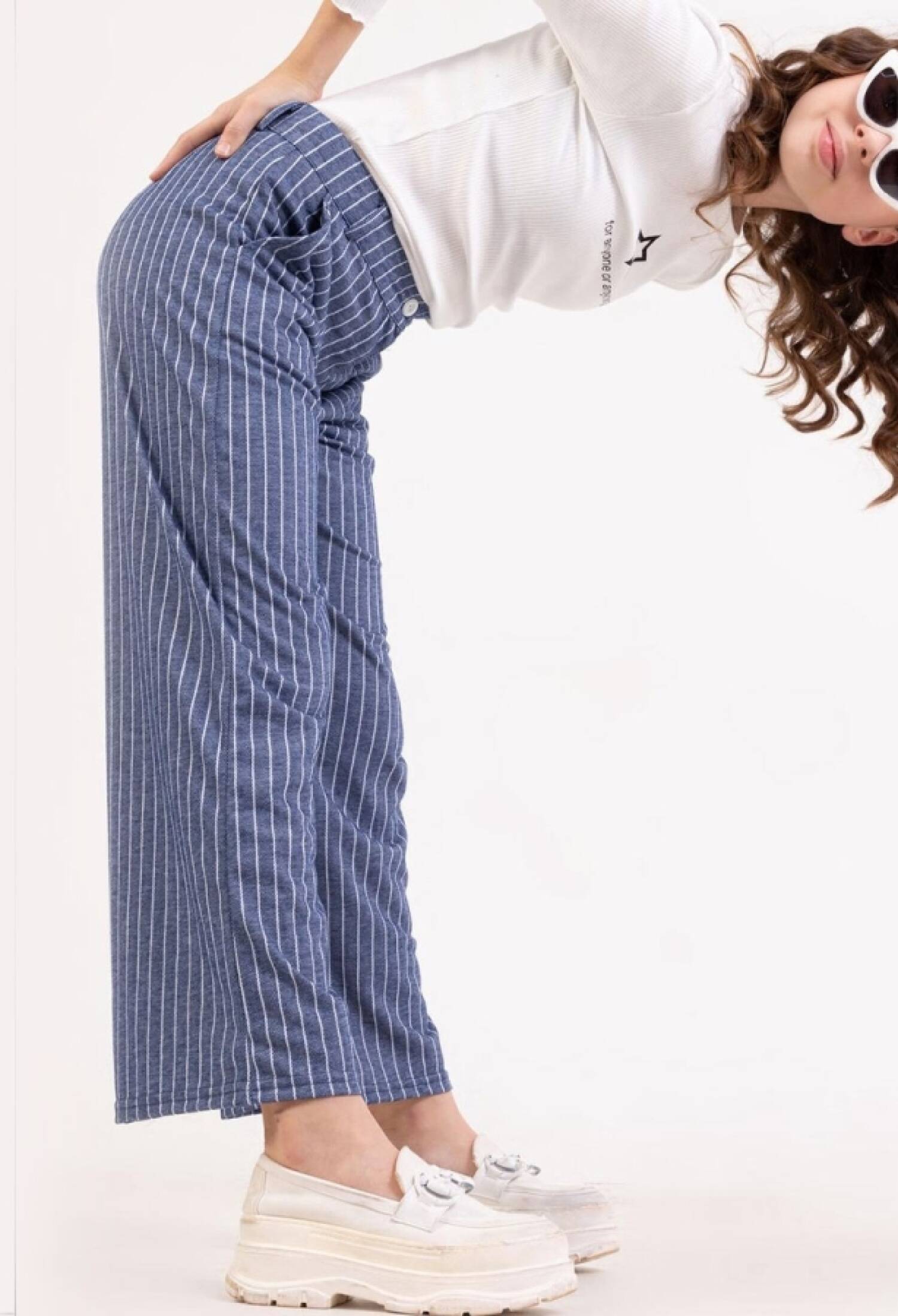 Çizgili Kız Pantolon - Brand: Nickel - Kids & Bby Clothes From Peralane Kids Turkey