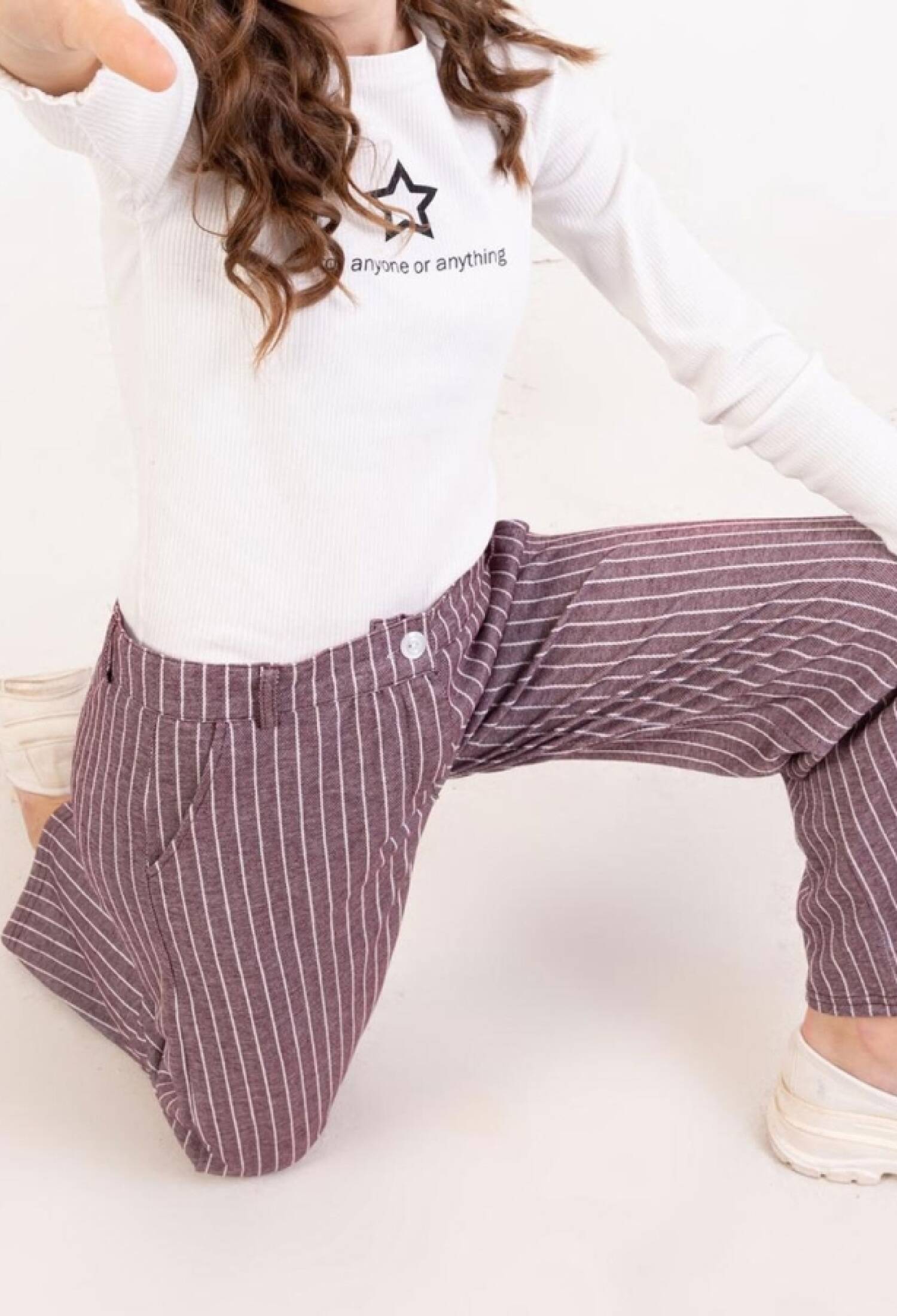 Çizgili Kız Pantolon - Brand: Nickel - Kids & Bby Clothes From Peralane Kids Turkey