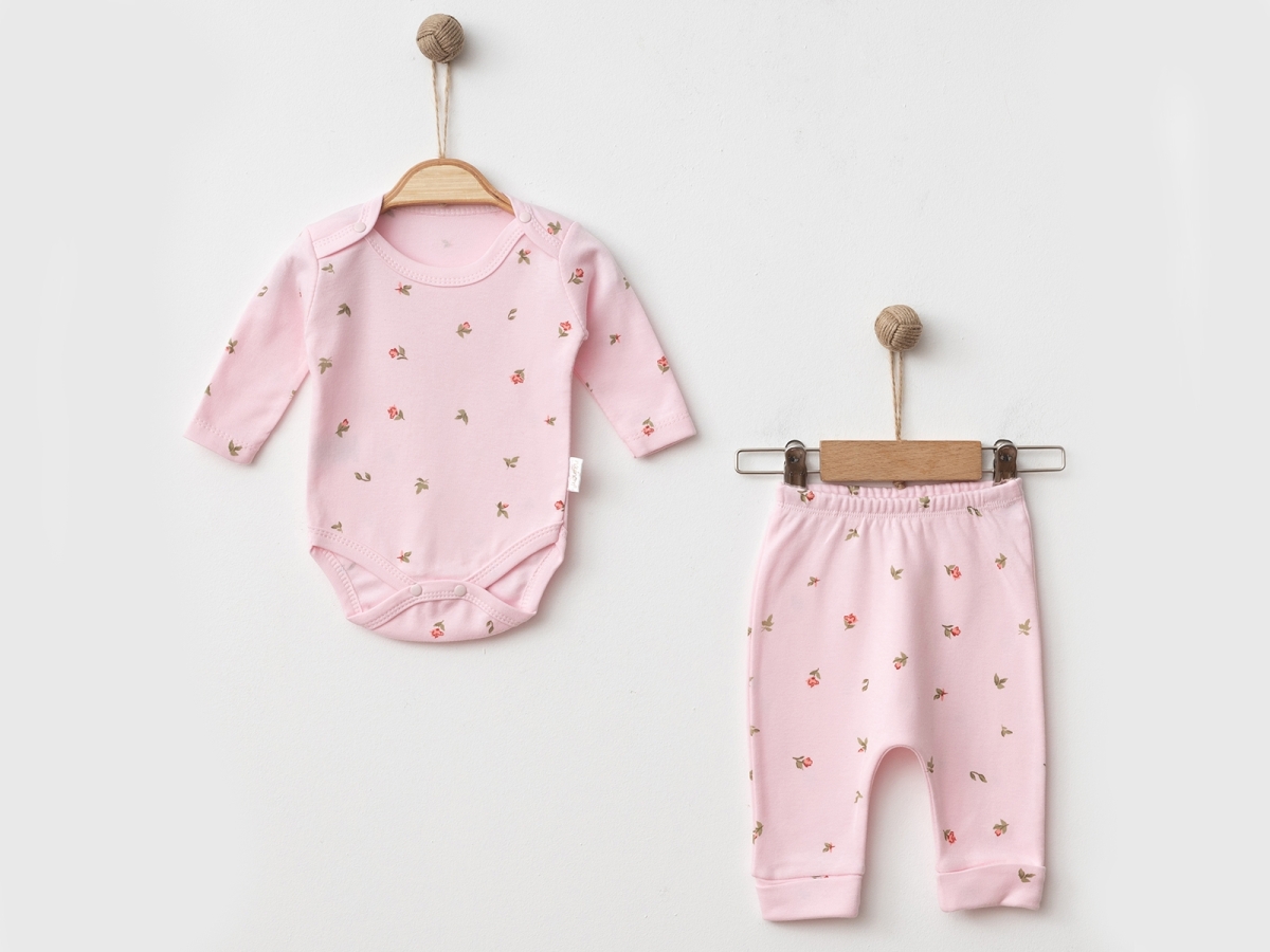 Lale Desenli Kız Bebe Takım - Brand: NAYINOM - Kids & Bby Clothes From Peralane Kids Turkey