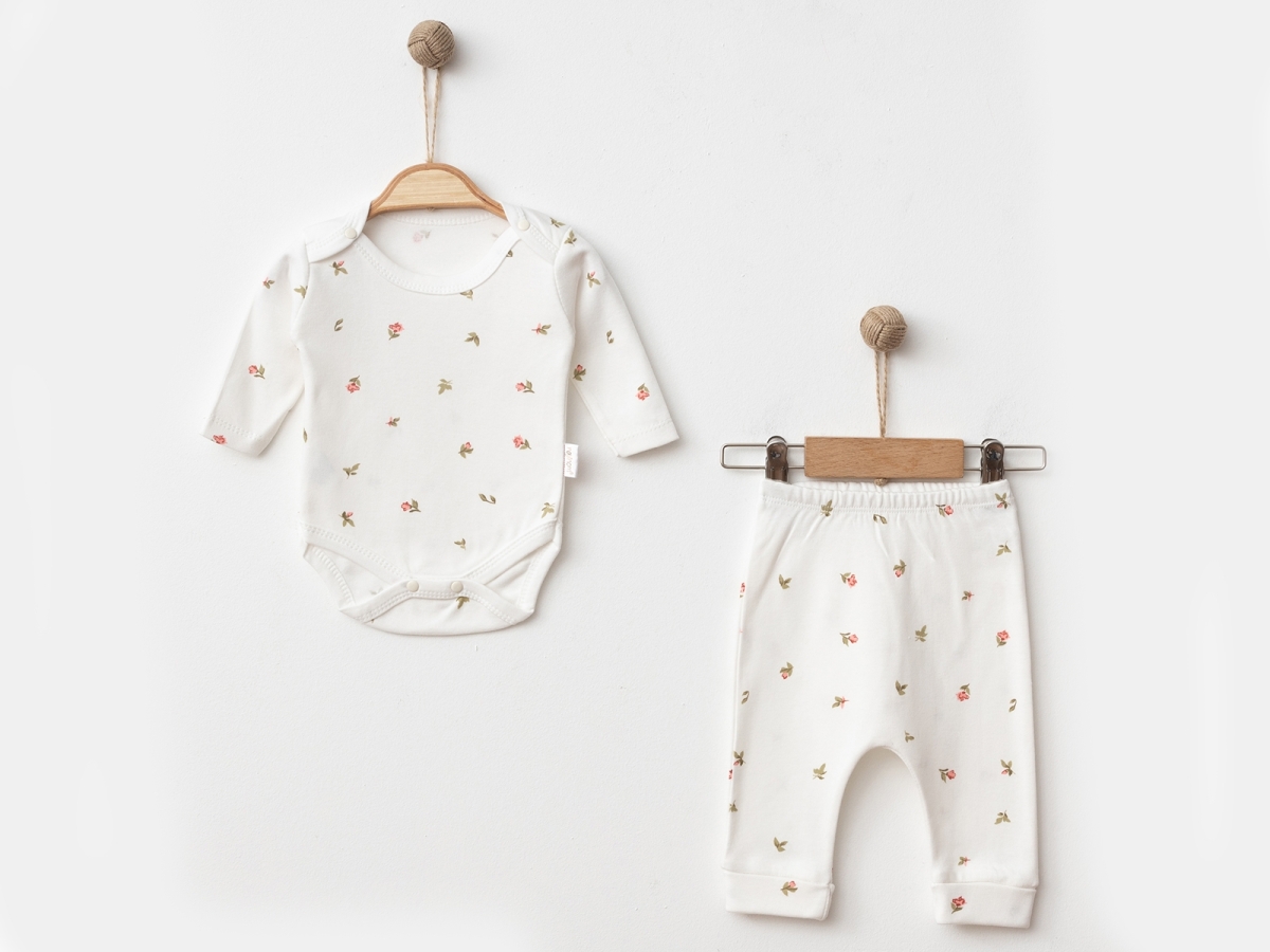 Lale Desenli Kız Bebe Takım - Brand: NAYINOM - Kids & Bby Clothes From Peralane Kids Turkey