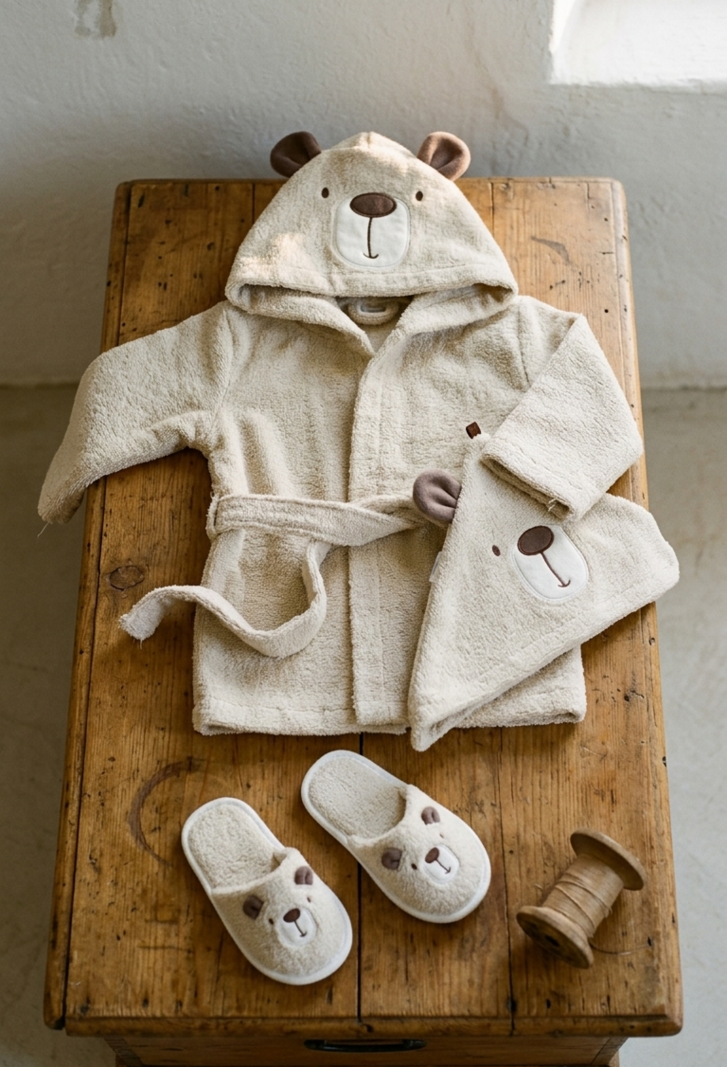 Wholesale Unisex Baby 3-Piece Bathrobe Set 0-24M Bebitof 2020-30030 - 2020-30030