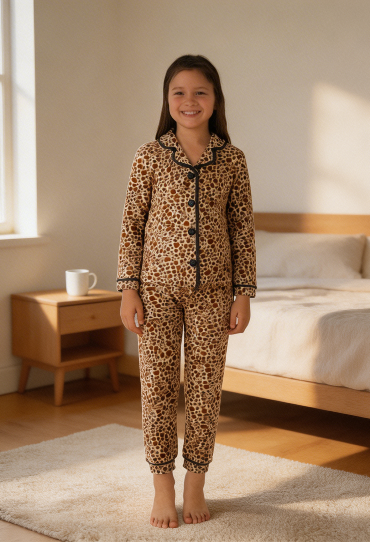 Leopard Print Mother and Daughter Pajama Set