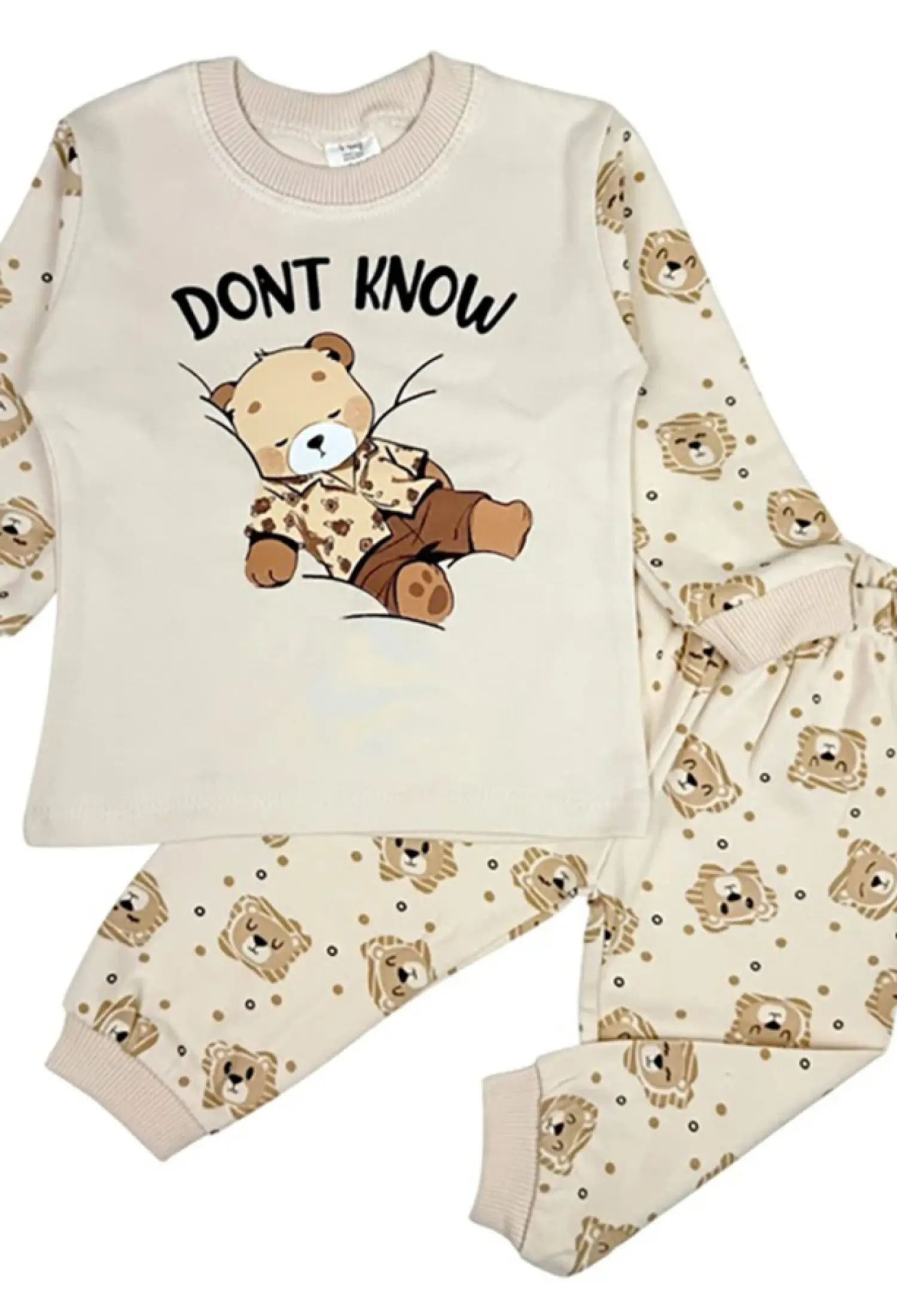 Ayıcık Baskılı Erkek Bebe Pijama Takım - Brand: SÜPERMİNİ - Kids & Bby Clothes From Peralane Kids Turkey