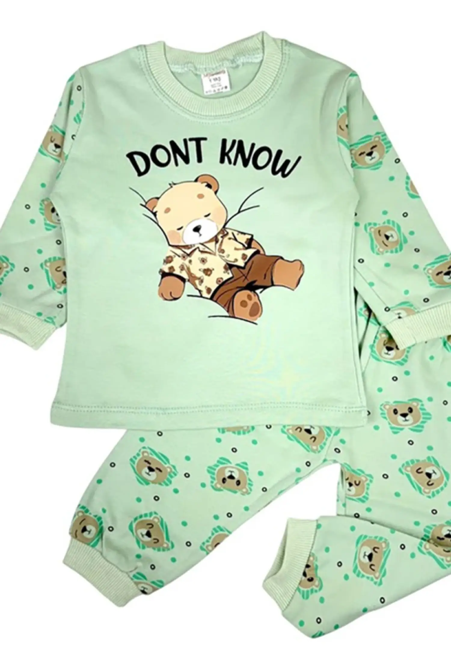 Ayıcık Baskılı Erkek Bebe Pijama Takım - Brand: SÜPERMİNİ - Kids & Bby Clothes From Peralane Kids Turkey