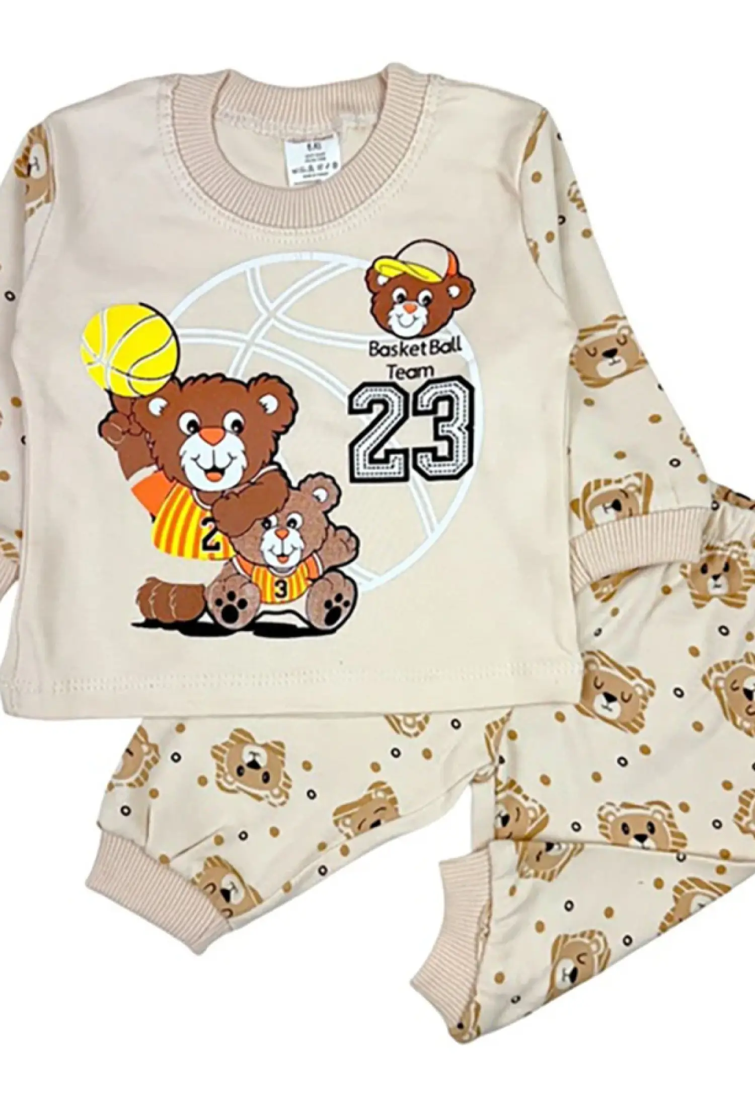Ayıcık Baskılı Erkek Bebe Pijama Takım - Brand: SÜPERMİNİ - Kids & Bby Clothes From Peralane Kids Turkey