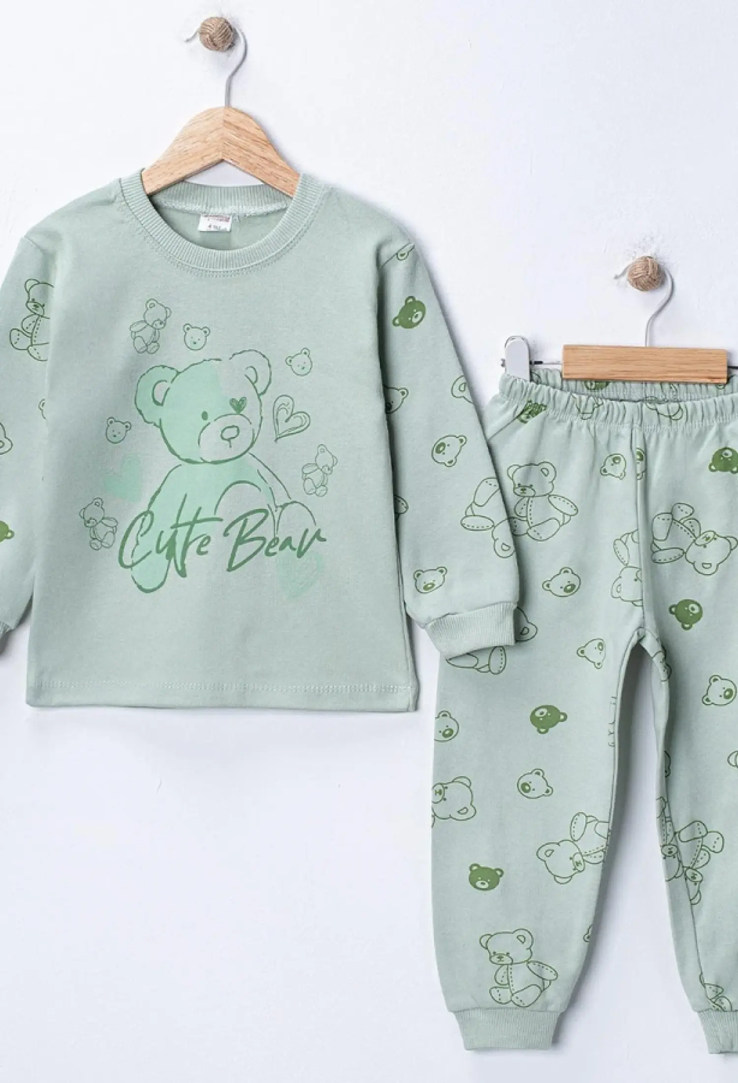 Ayıcık Baskılı Erkek Pijama Takım - Brand: SÜPERMİNİ - Kids & Bby Clothes From Peralane Kids Turkey