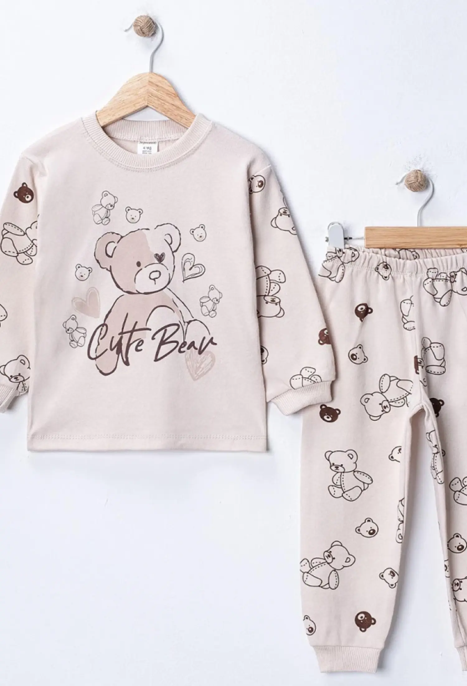 Ayıcık Baskılı Erkek Pijama Takım - Brand: SÜPERMİNİ - Kids & Bby Clothes From Peralane Kids Turkey