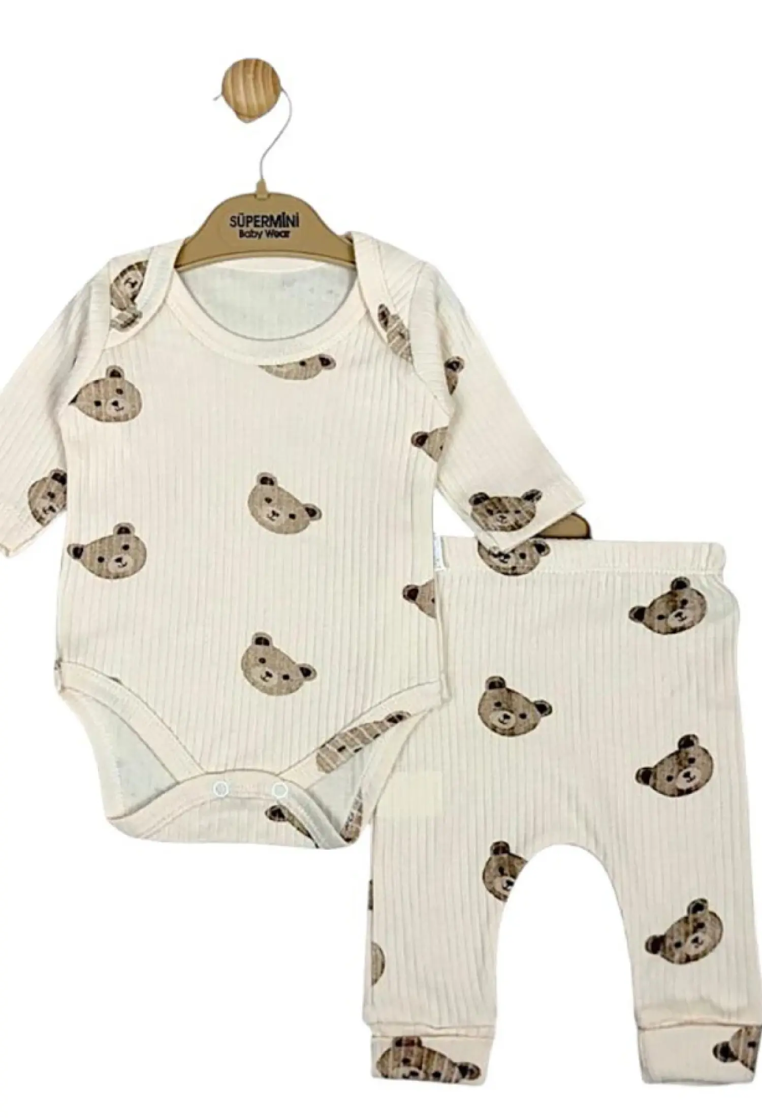 Ayıcık Desenli Erkek Bebe Badili Takım - Brand: SÜPERMİNİ - Kids & Bby Clothes From Peralane Kids Turkey