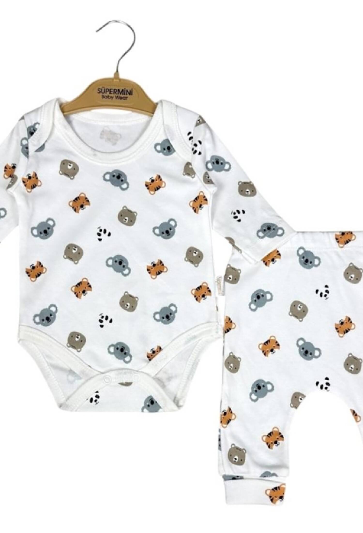 Ayıcık Desenli Erkek Bebe Takım - Brand: SÜPERMİNİ - Kids & Bby Clothes From Peralane Kids Turkey