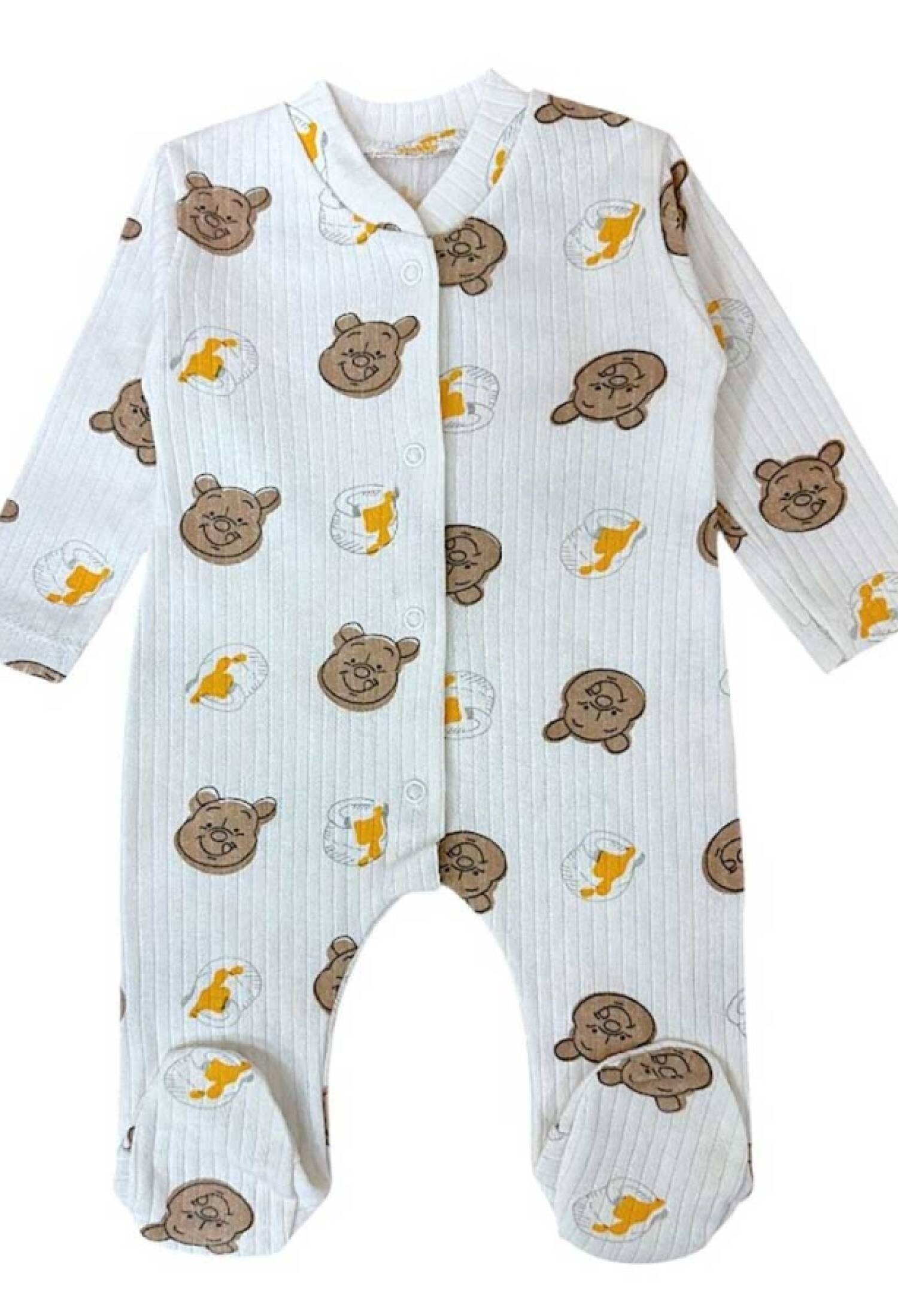 Ayıcık Desenli Patikli Erkek Bebe Tulum - Brand: SÜPERMİNİ - Kids & Bby Clothes From Peralane Kids Turkey