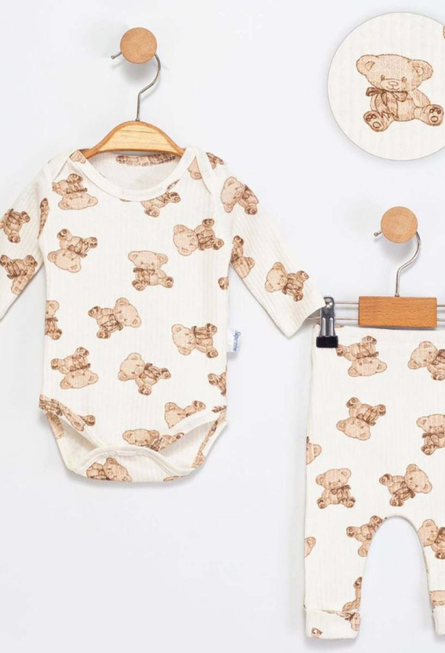 Ayıcık Desenli Zıbın Takım - Brand: SÜPERMİNİ - Kids & Bby Clothes From Peralane Kids Turkey
