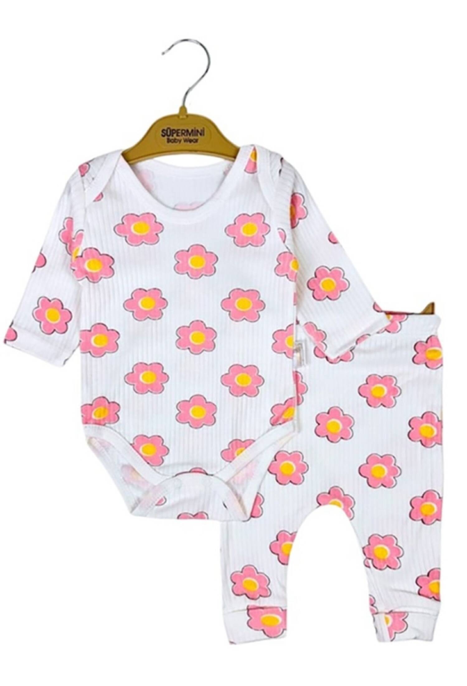Çiçek Desenli Kız Badili Takım - Brand: SÜPERMİNİ - Kids & Bby Clothes From Peralane Kids Turkey