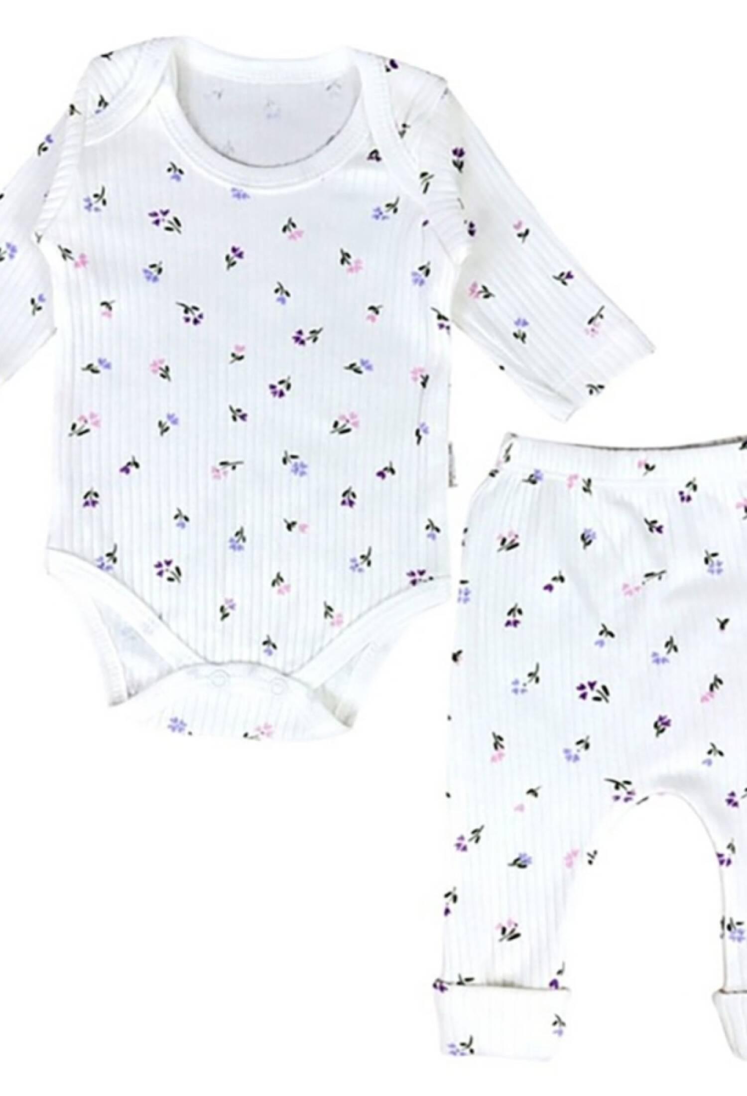 Çiçek Desenli Kız Bebe Takım - Brand: SÜPERMİNİ - Kids & Bby Clothes From Peralane Kids Turkey