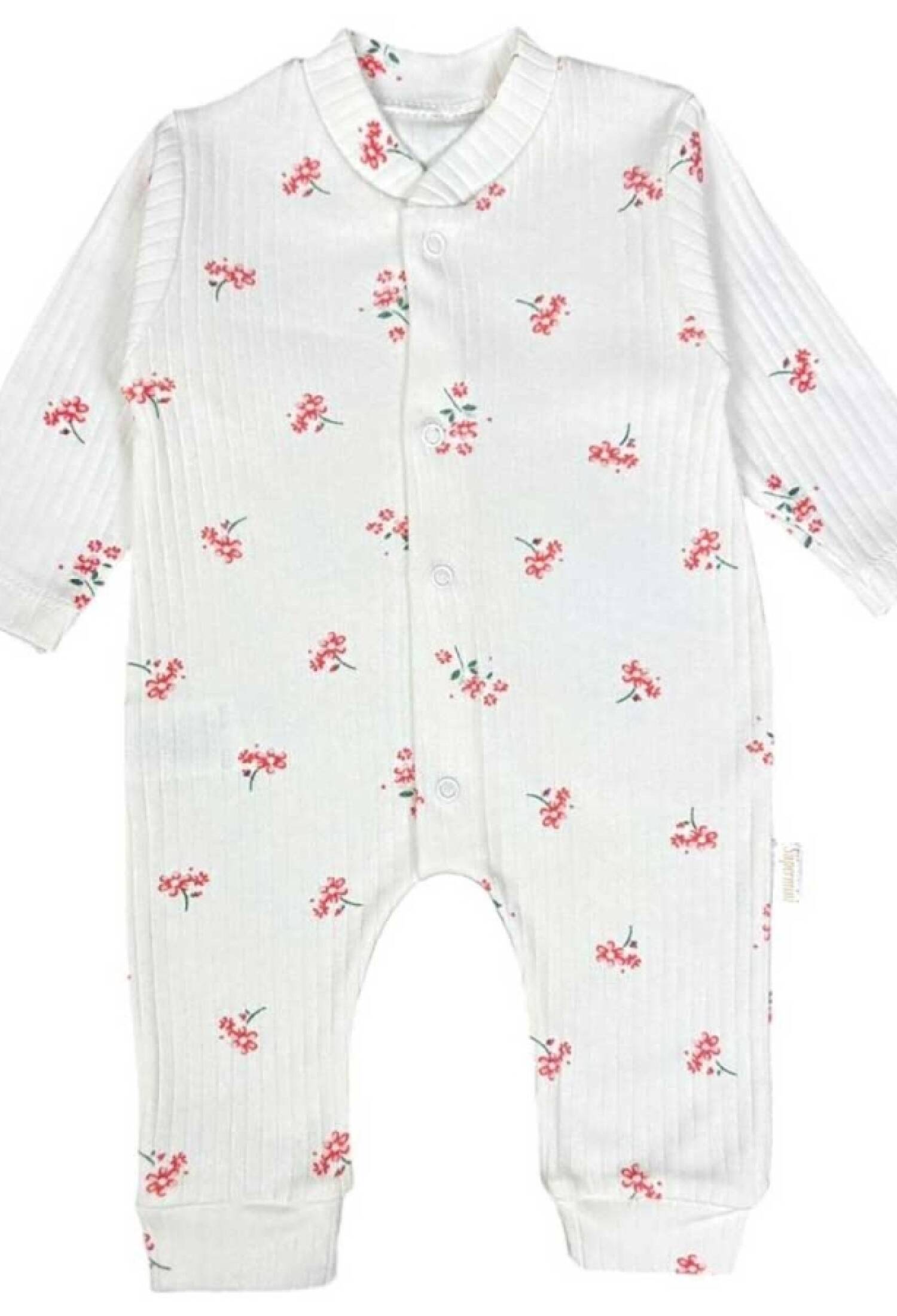 Çiçek Desenli Kız Bebe Tulum - Brand: SÜPERMİNİ - Kids & Bby Clothes From Peralane Kids Turkey