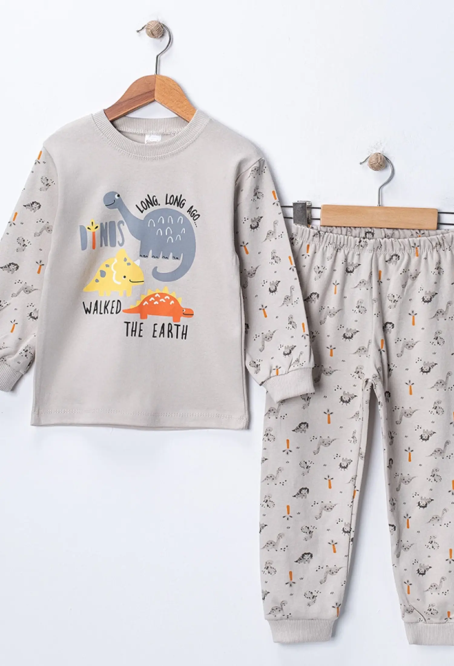 Dino Baskılı Erkek Pijama Takım - Brand: SÜPERMİNİ - Kids & Bby Clothes From Peralane Kids Turkey