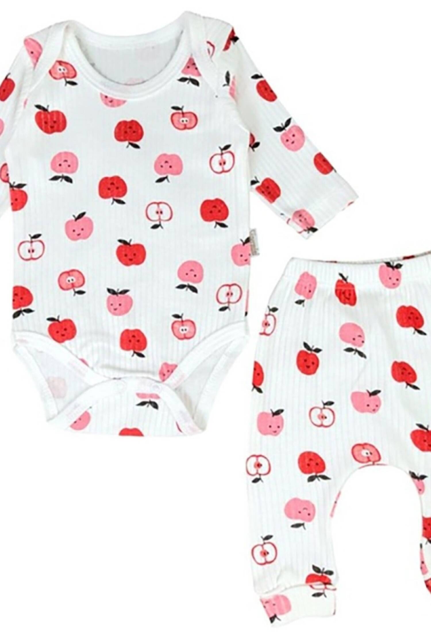 Elma Desenli Kız Bebe Takım - Brand: SÜPERMİNİ - Kids & Bby Clothes From Peralane Kids Turkey