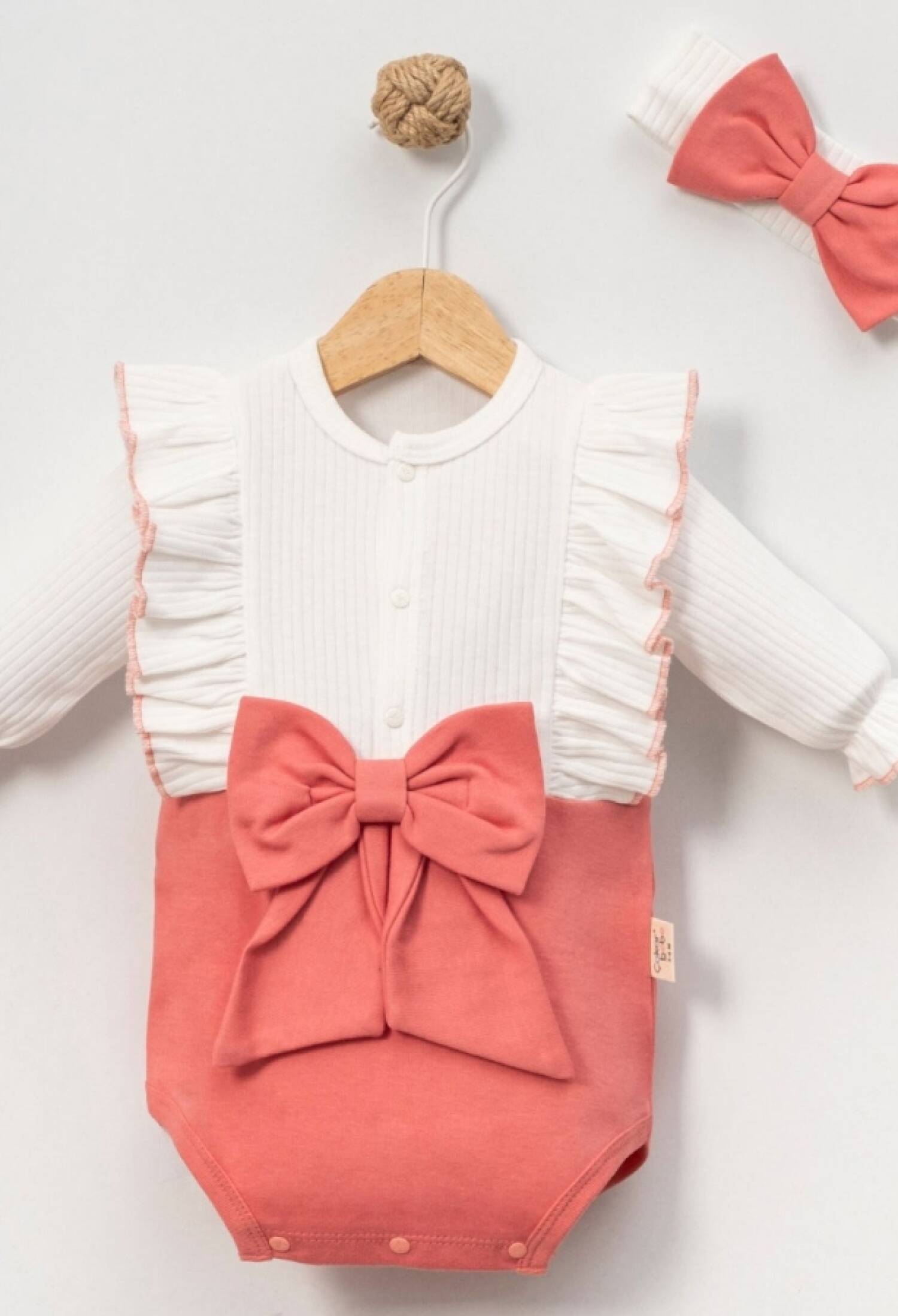 Fiyonk Detaylı Kız Bebe Çıtçıtlı Badi - Brand: CAYZEN - Kids & Bby Clothes From Peralane Kids Turkey