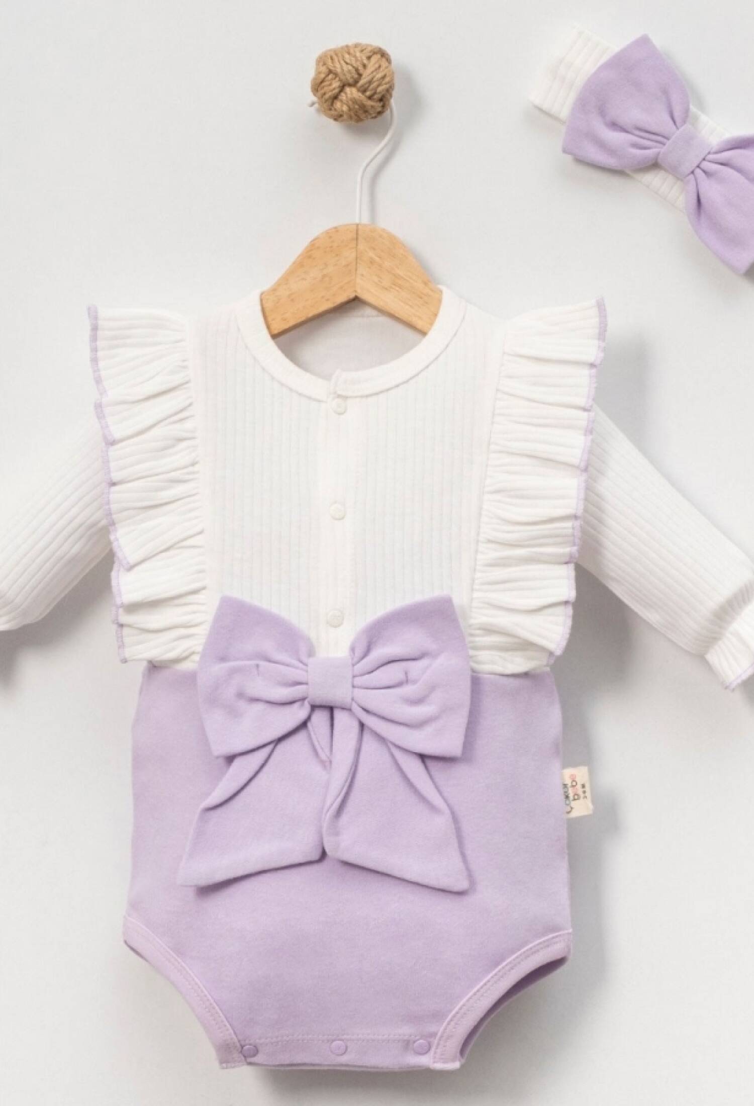 Fiyonk Detaylı Kız Bebe Çıtçıtlı Badi - Brand: CAYZEN - Kids & Bby Clothes From Peralane Kids Turkey