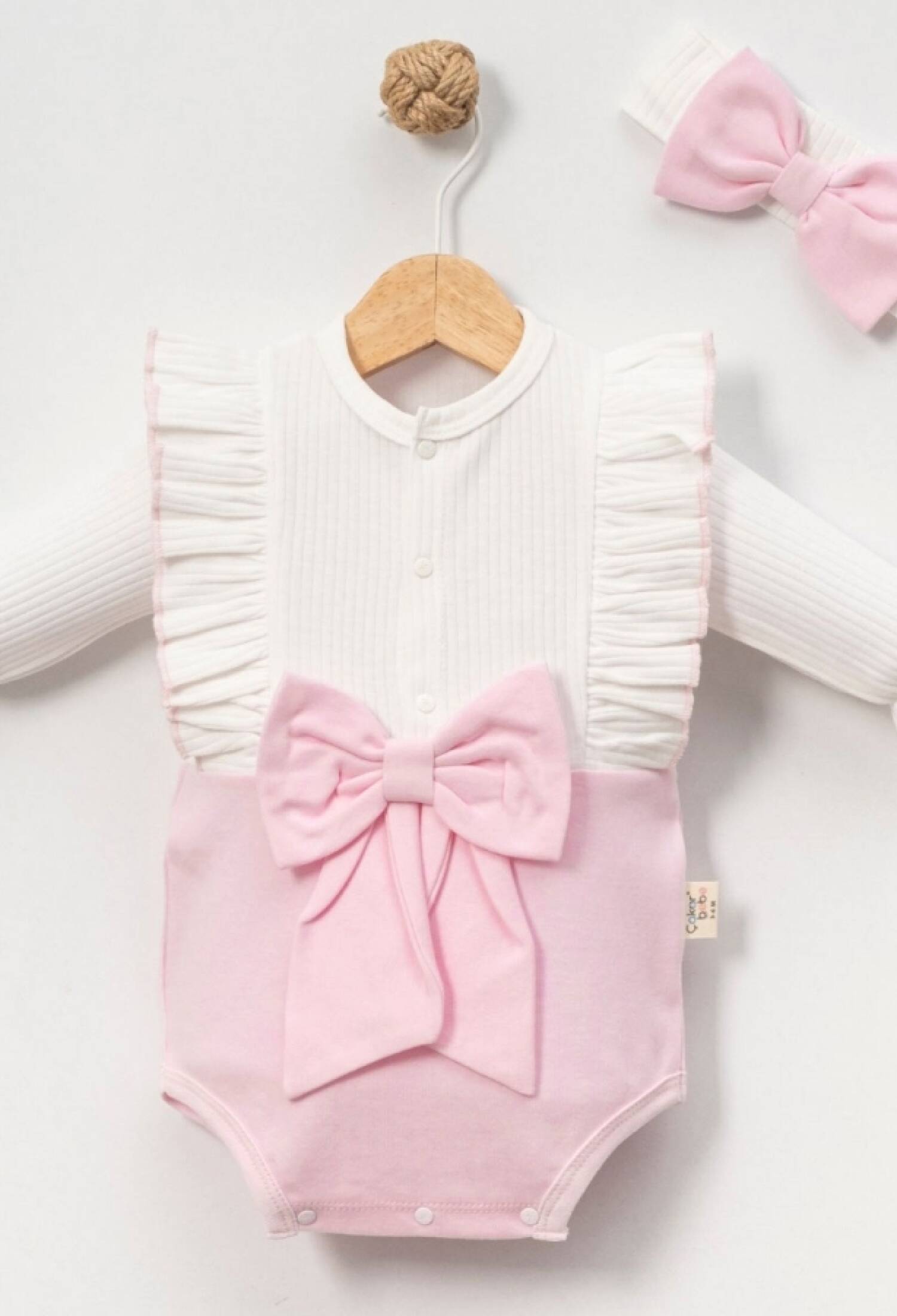 Fiyonk Detaylı Kız Bebe Çıtçıtlı Badi - Brand: CAYZEN - Kids & Bby Clothes From Peralane Kids Turkey