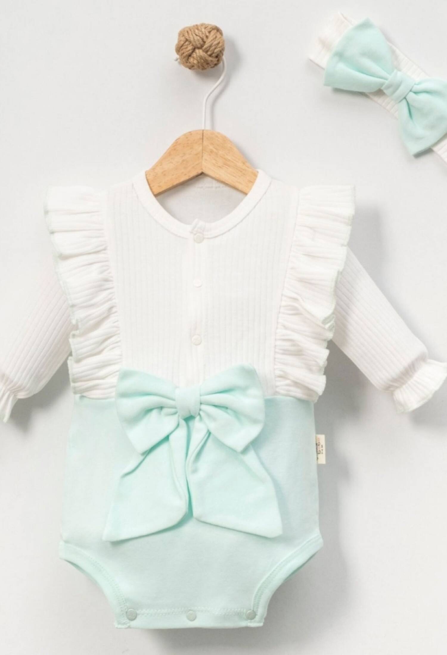 Fiyonk Detaylı Kız Bebe Çıtçıtlı Badi - Brand: CAYZEN - Kids & Bby Clothes From Peralane Kids Turkey