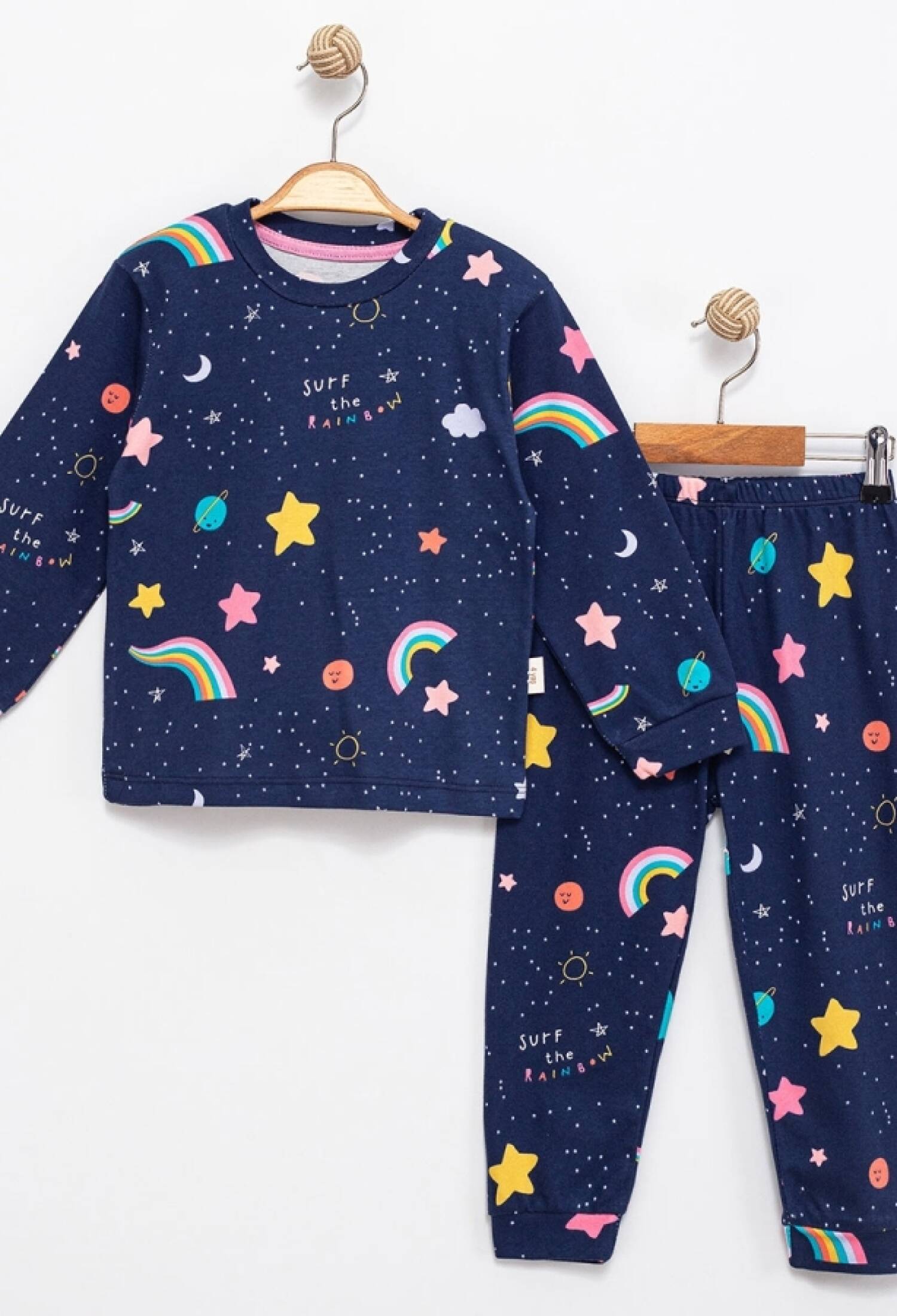 Galaksi Desenli Kız Pijama Takım - Brand: SÜPERMİNİ - Kids & Bby Clothes From Peralane Kids Turkey