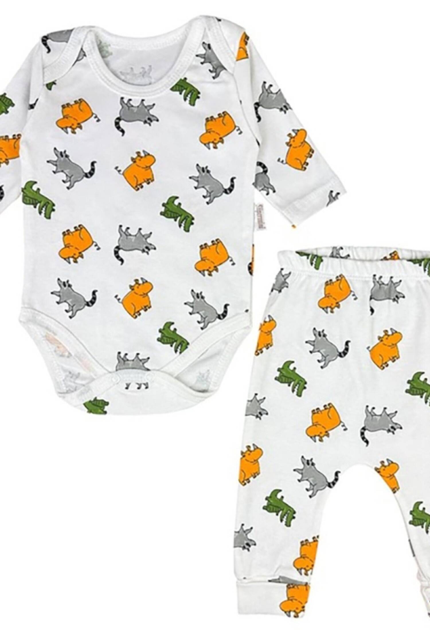 Hayvan Desenli Erkek Bebe Takım - Brand: SÜPERMİNİ - Kids & Bby Clothes From Peralane Kids Turkey