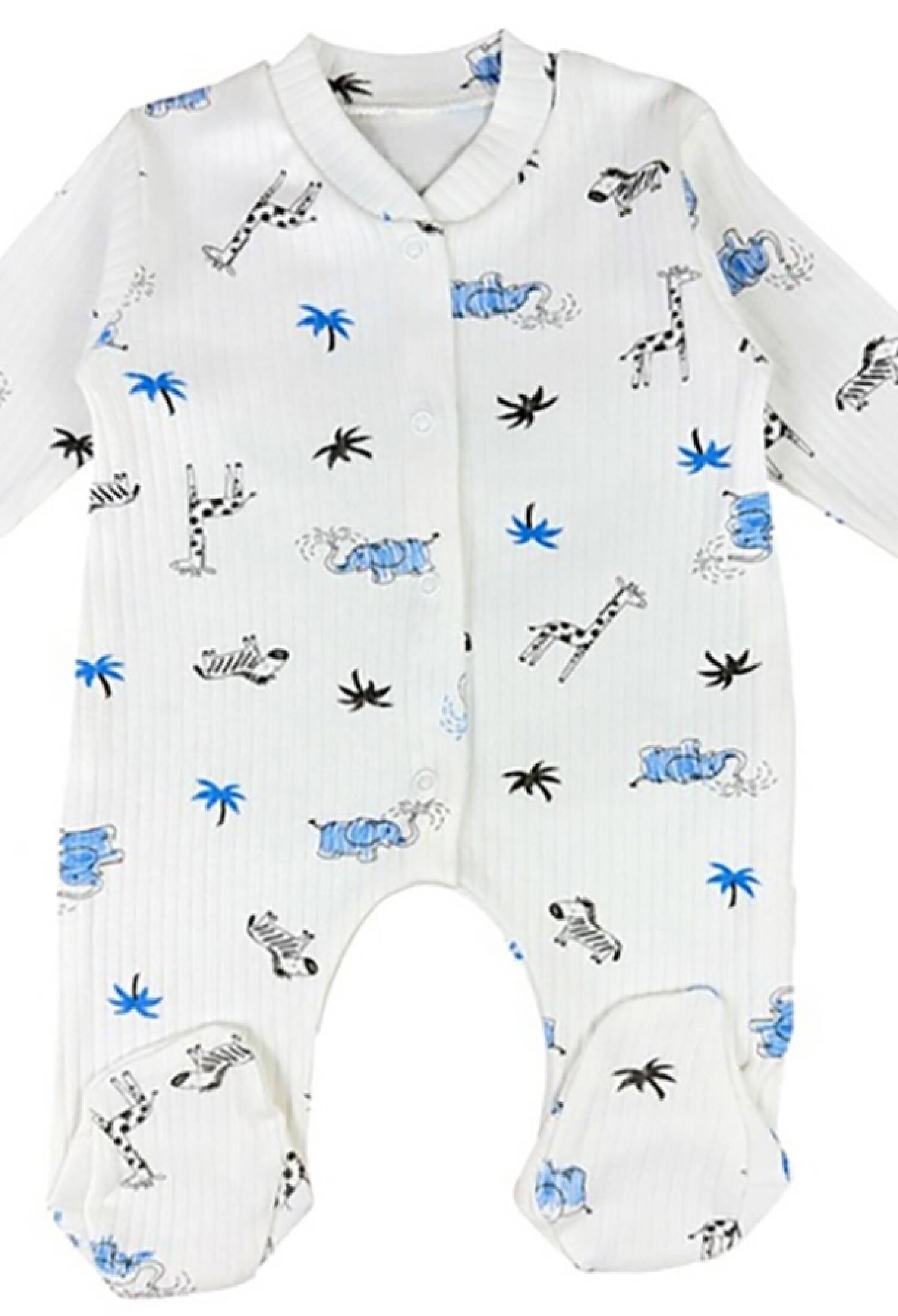 Hayvan Desenli Raporlu Patikli Erkek Bebe Tulum - Brand: SÜPERMİNİ - Kids & Bby Clothes From Peralane Kids Turkey