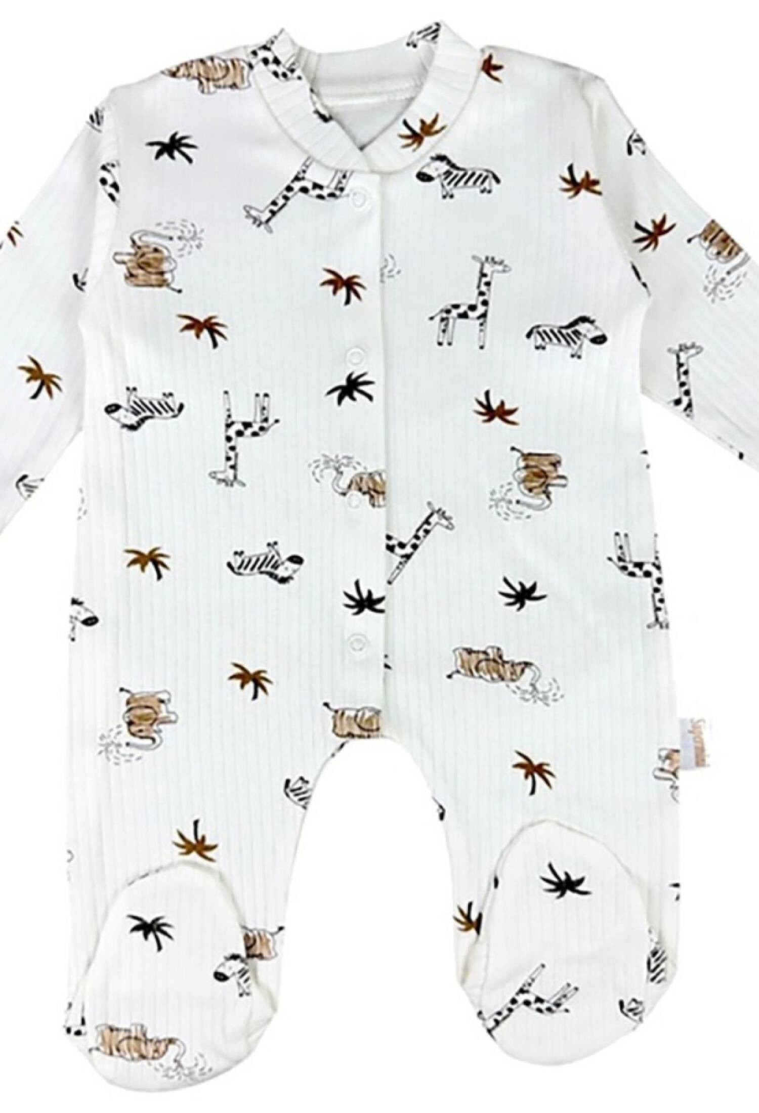 Hayvan Desenli Raporlu Patikli Erkek Bebe Tulum - Brand: SÜPERMİNİ - Kids & Bby Clothes From Peralane Kids Turkey