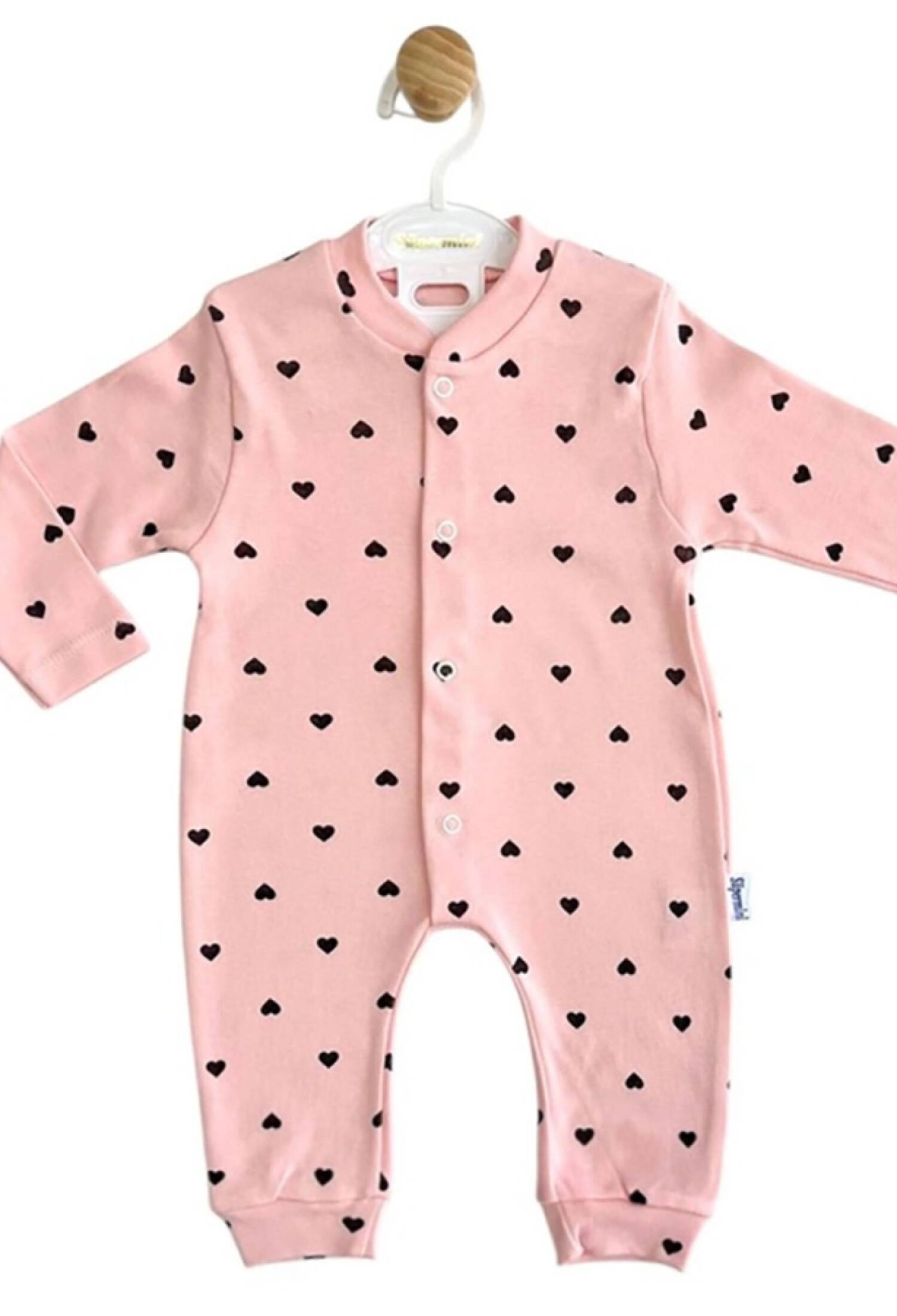 Kalp Desenli Kız Bebe Tulum - Brand: SÜPERMİNİ - Kids & Bby Clothes From Peralane Kids Turkey