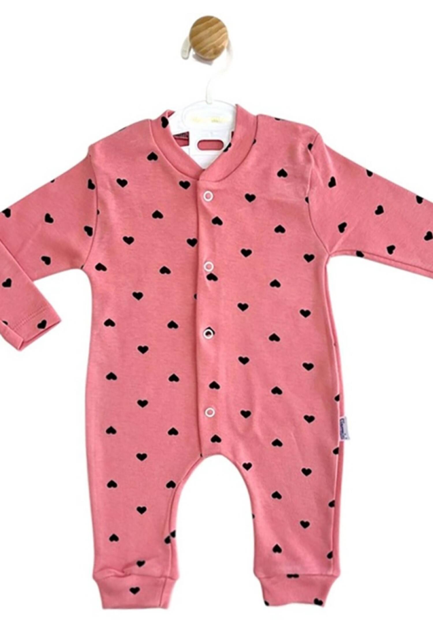 Kalp Desenli Kız Bebe Tulum - Brand: SÜPERMİNİ - Kids & Bby Clothes From Peralane Kids Turkey