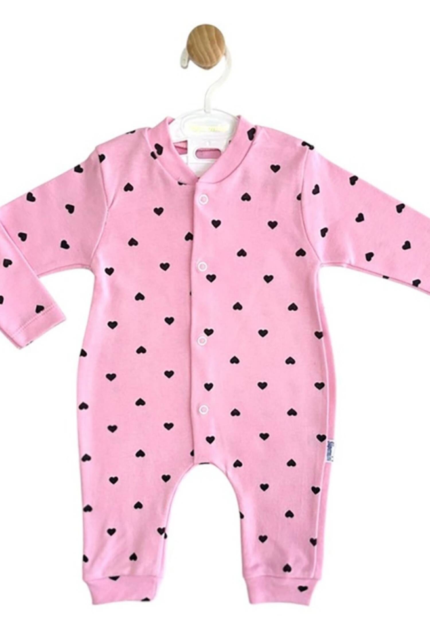 Kalp Desenli Kız Bebe Tulum - Brand: SÜPERMİNİ - Kids & Bby Clothes From Peralane Kids Turkey