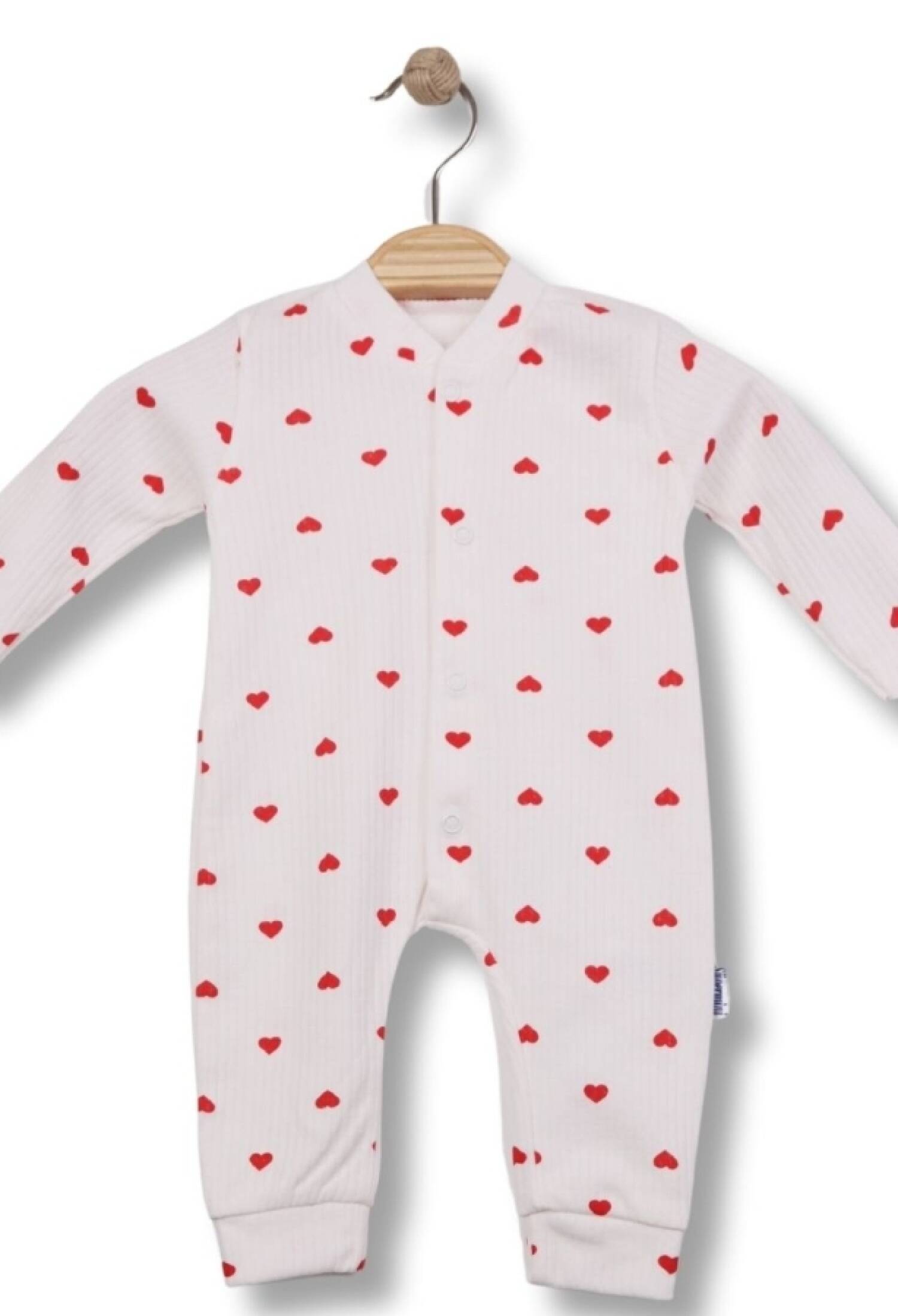 Kalp Desenli Raporlu Kız Bebe Tulum - Brand: SÜPERMİNİ - Kids & Bby Clothes From Peralane Kids Turkey