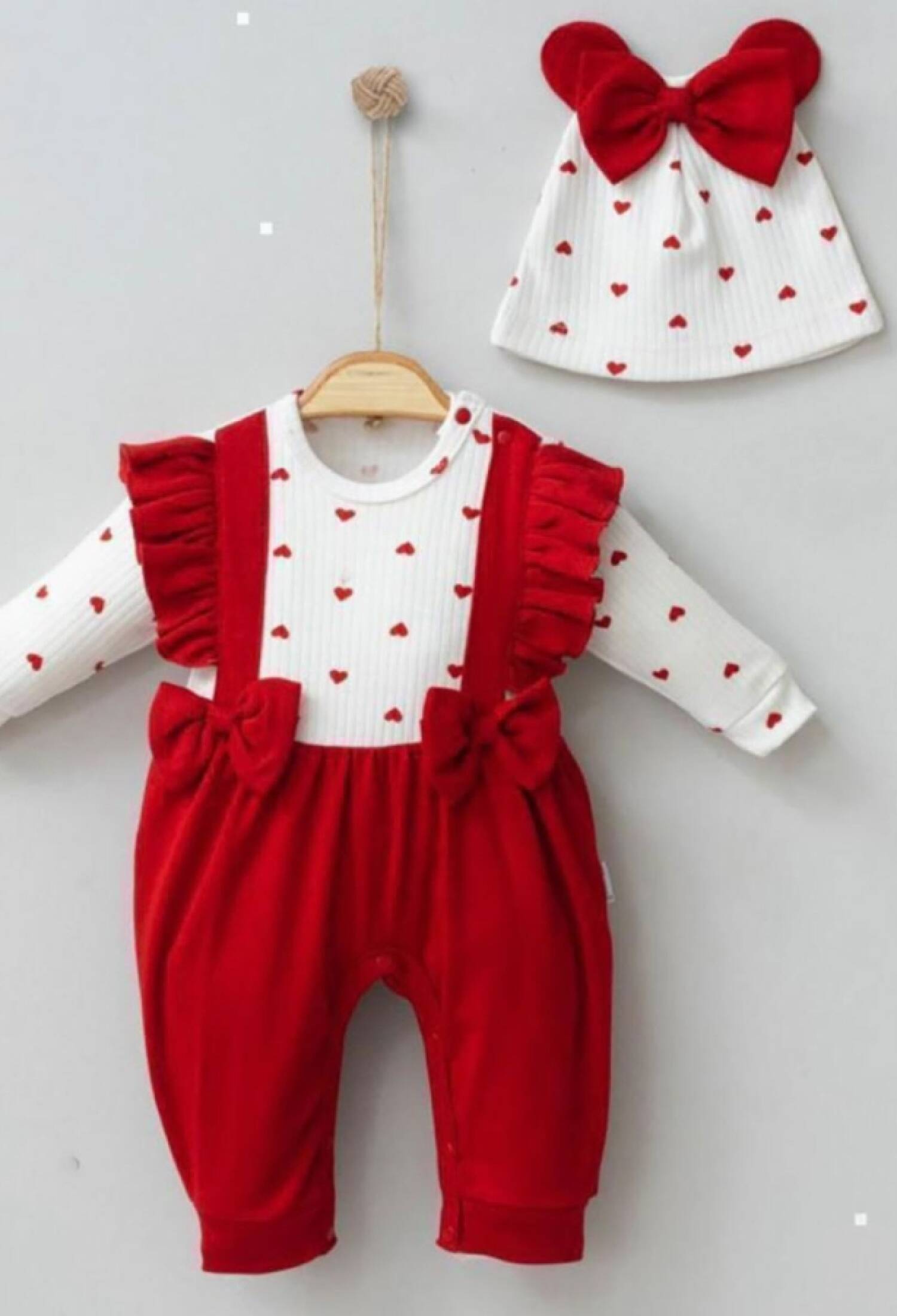 Kalp Detaylı Kız Tulum - Brand: CAYZEN - Kids & Bby Clothes From Peralane Kids Turkey