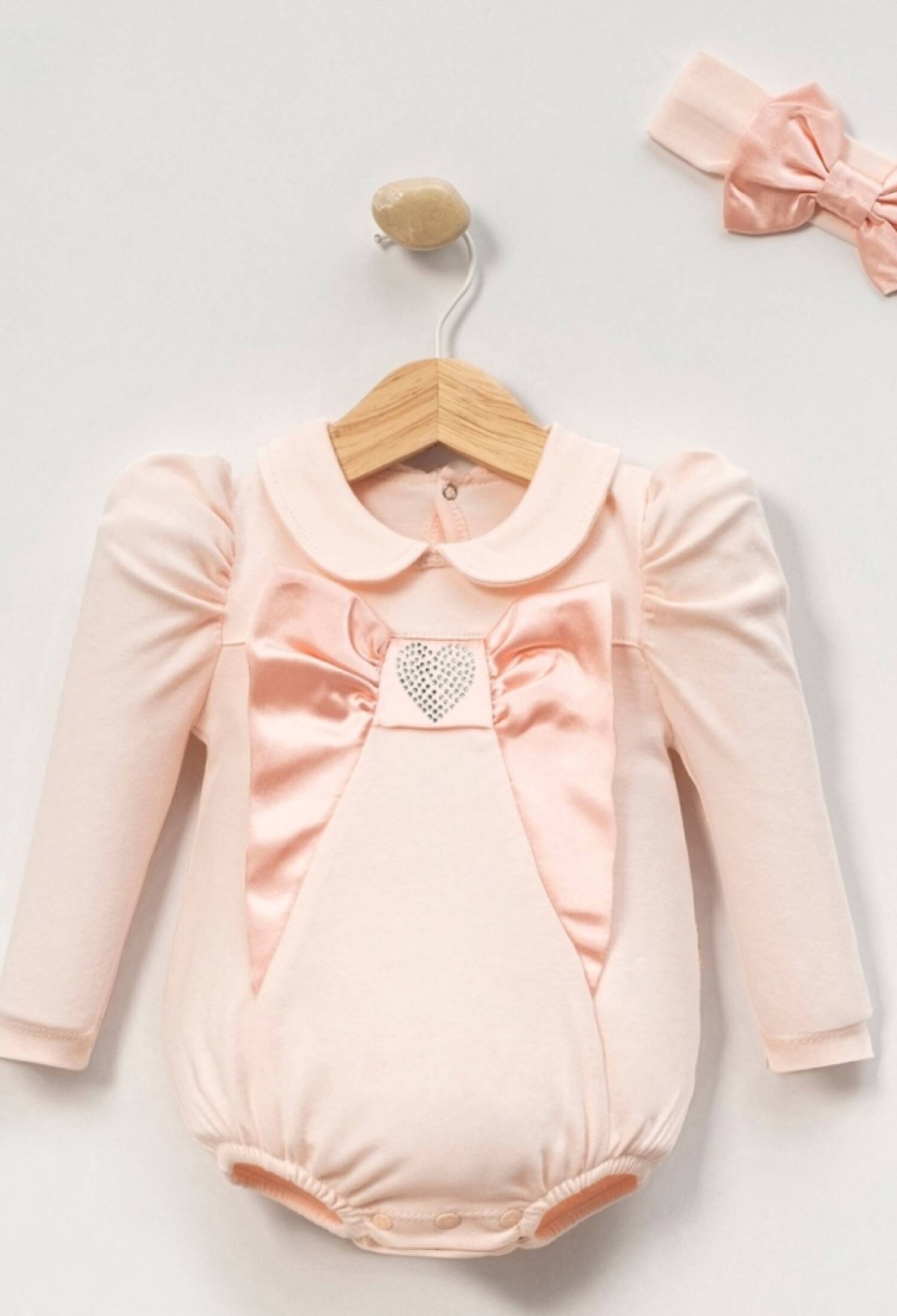 Kalp Nakışlı Kız Bebe Romper - Brand: CAYZEN - Kids & Bby Clothes From Peralane Kids Turkey