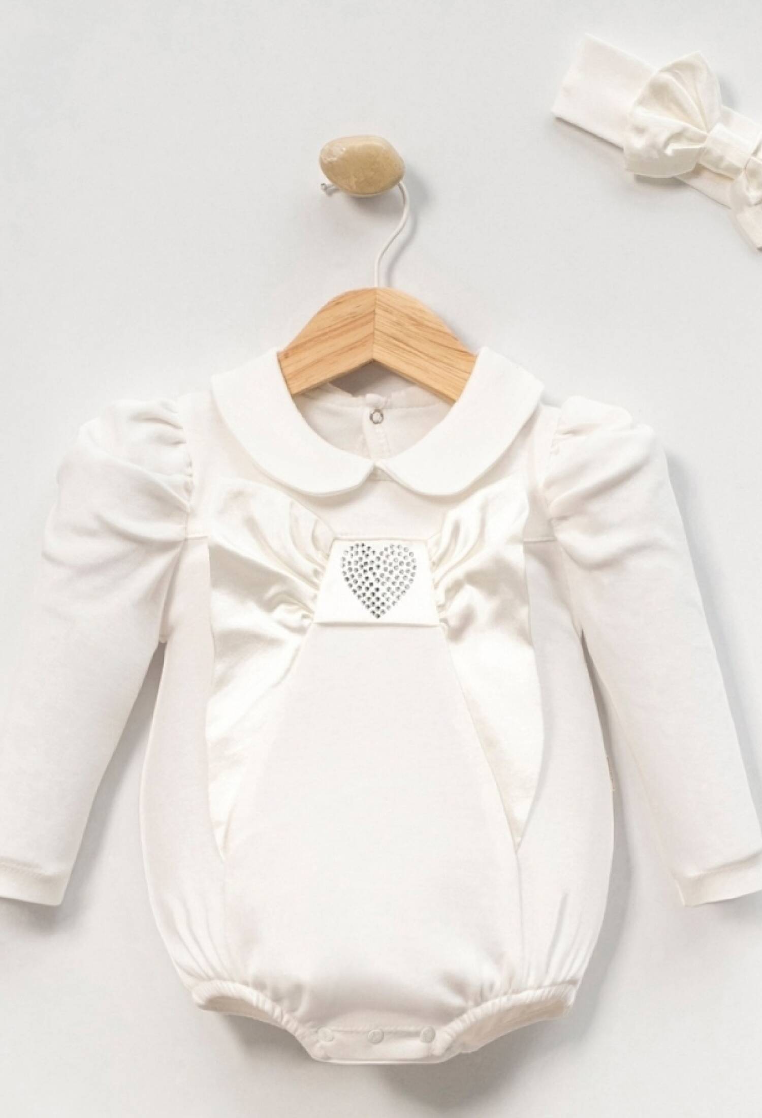 Kalp Nakışlı Kız Bebe Romper - Brand: CAYZEN - Kids & Bby Clothes From Peralane Kids Turkey