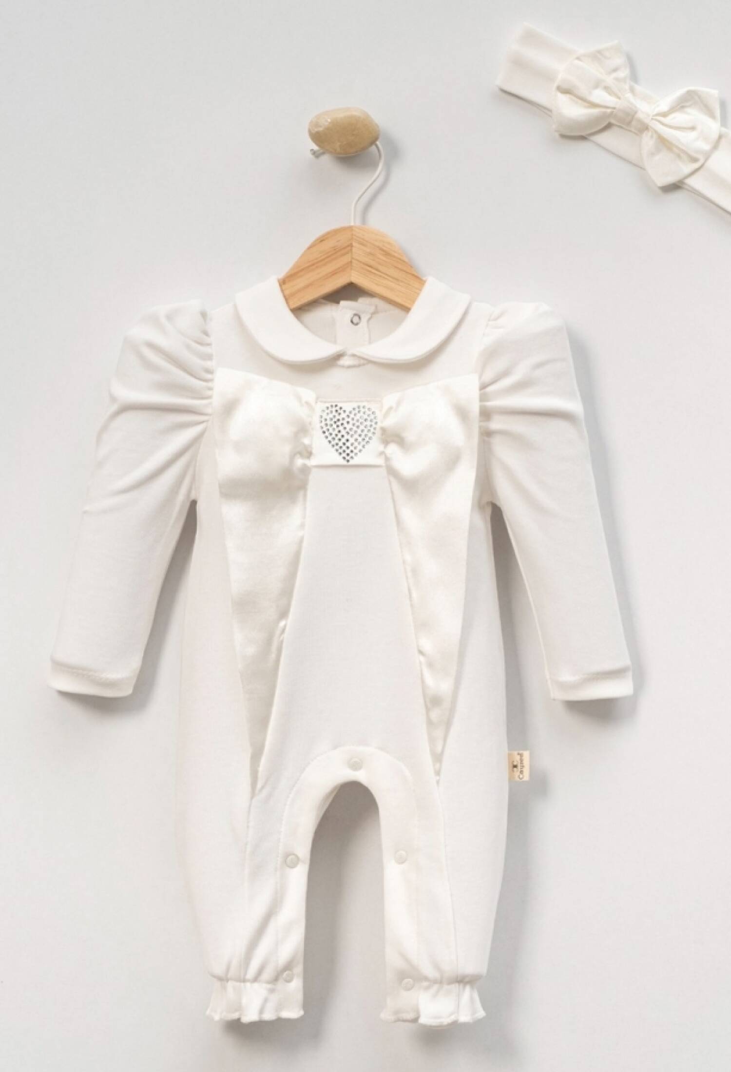 Kalp Nakışlı Kız Bebe Tulum - Brand: CAYZEN - Kids & Bby Clothes From Peralane Kids Turkey