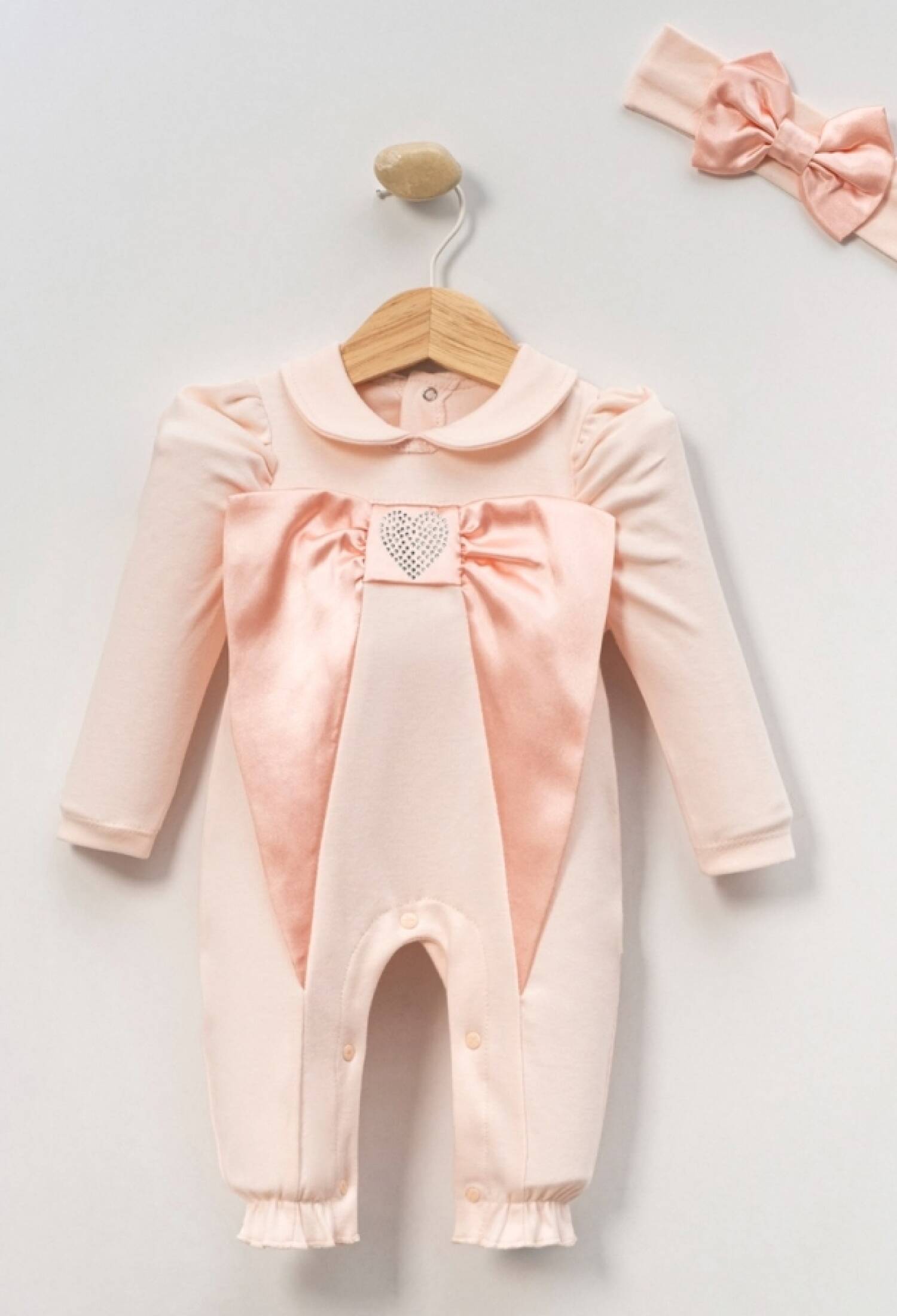 Kalp Nakışlı Kız Bebe Tulum - Brand: CAYZEN - Kids & Bby Clothes From Peralane Kids Turkey