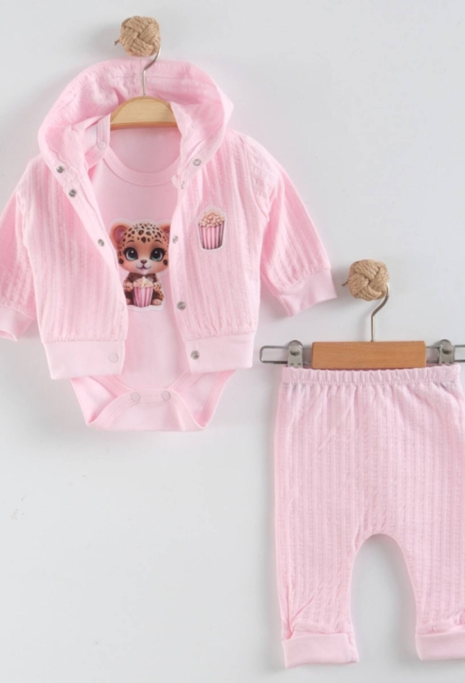Kaplan Baskılı Üçlü Kız Bebe Takım - Brand: NAYINOM - Kids & Bby Clothes From Peralane Kids Turkey