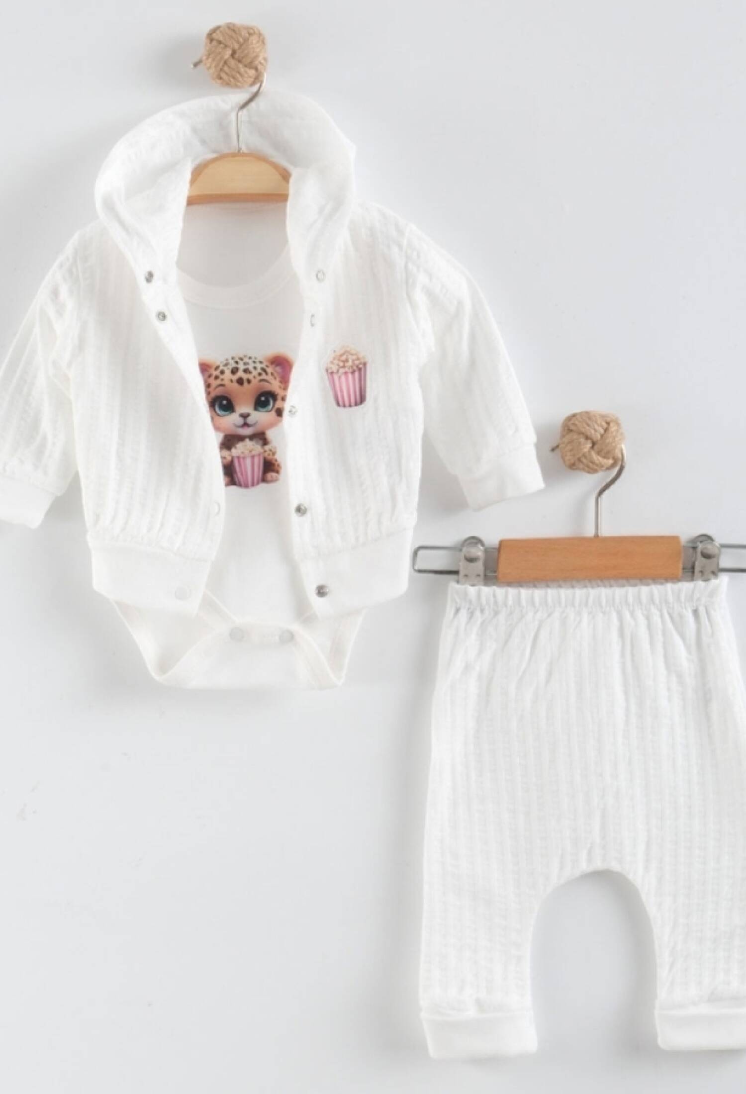 Kaplan Baskılı Üçlü Kız Bebe Takım - Brand: NAYINOM - Kids & Bby Clothes From Peralane Kids Turkey