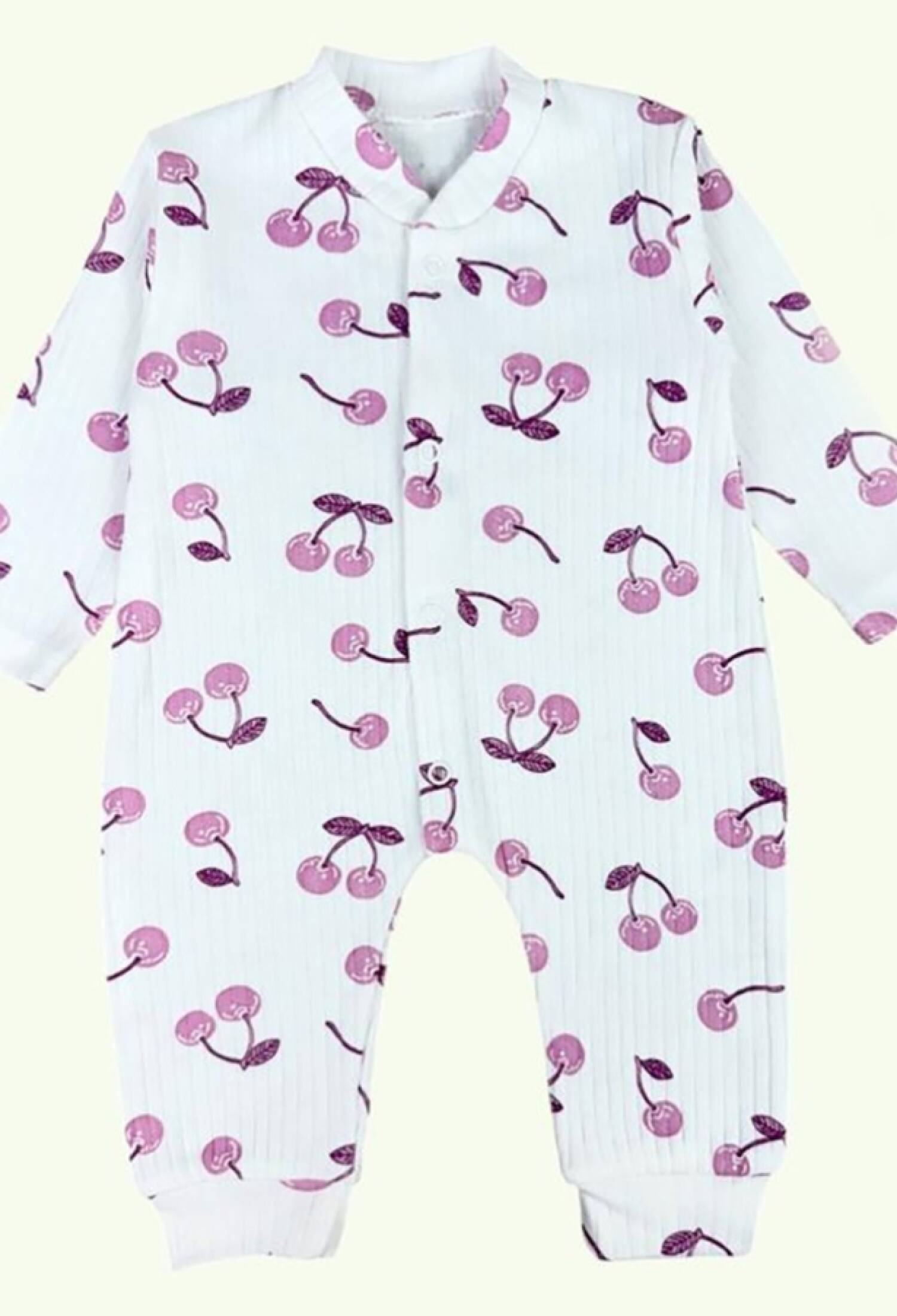 Kiraz Desenli Raporlu Kız Bebe Tulum - Brand: SÜPERMİNİ - Kids & Bby Clothes From Peralane Kids Turkey