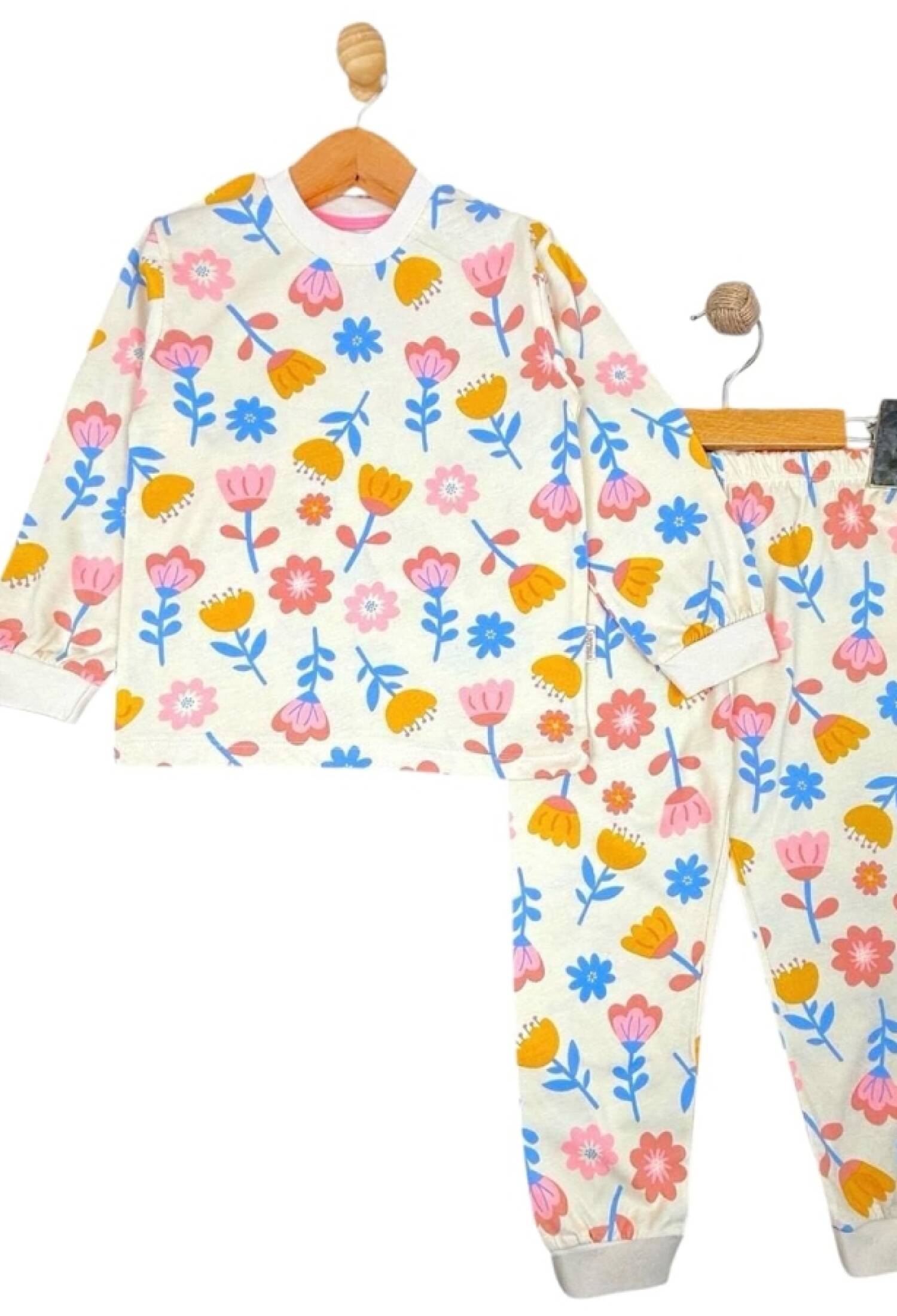 Lale Desenli Kız Pijama Takım - Brand: SÜPERMİNİ - Kids & Bby Clothes From Peralane Kids Turkey
