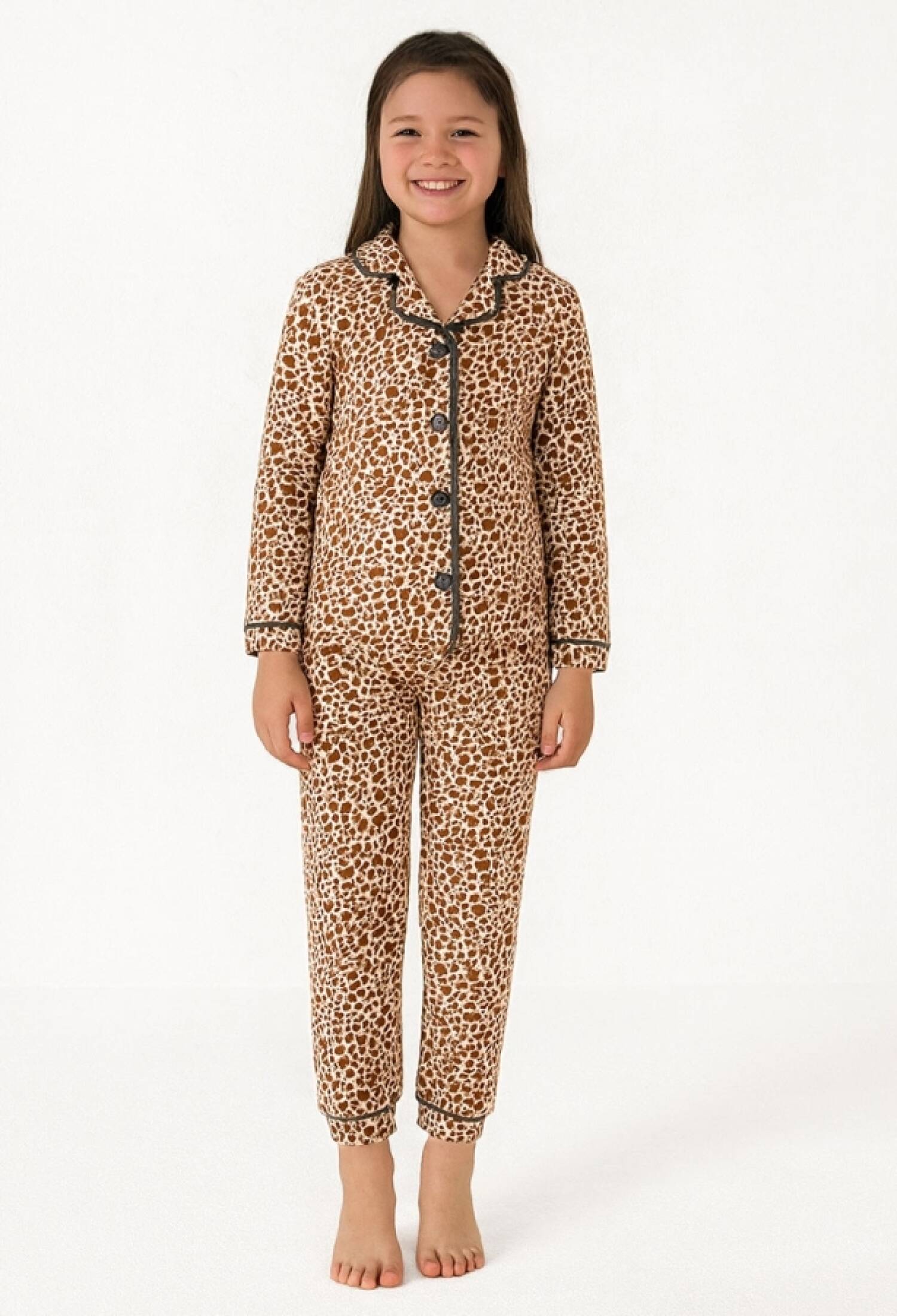 Leopar Desenli Anne ve Kız Pijama Kombini - Brand: DOLAŞ - Kids & Bby Clothes From Peralane Kids Turkey