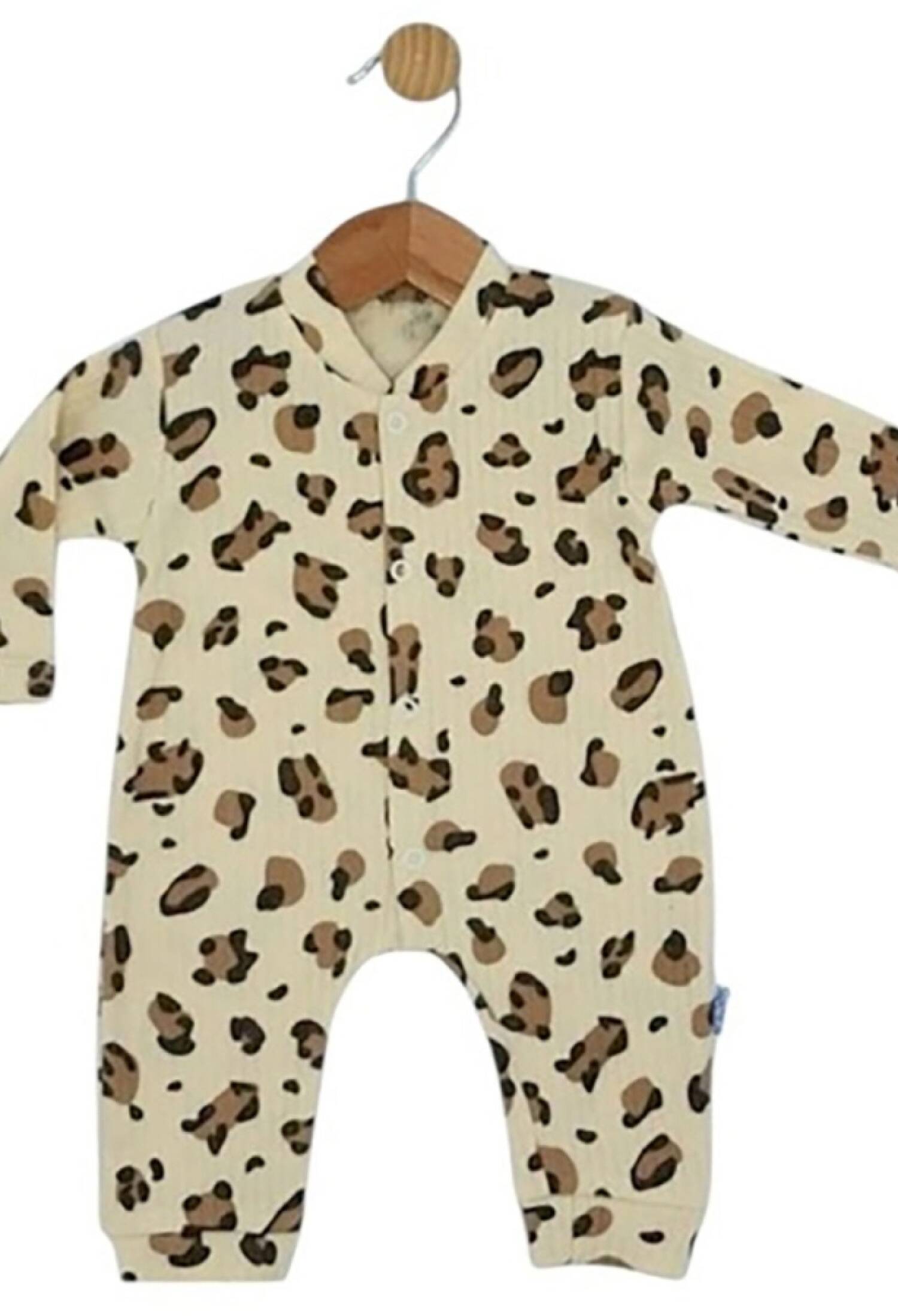 Leopar Desenli Raporlu Kız Bebe Tulum - Brand: SÜPERMİNİ - Kids & Bby Clothes From Peralane Kids Turkey