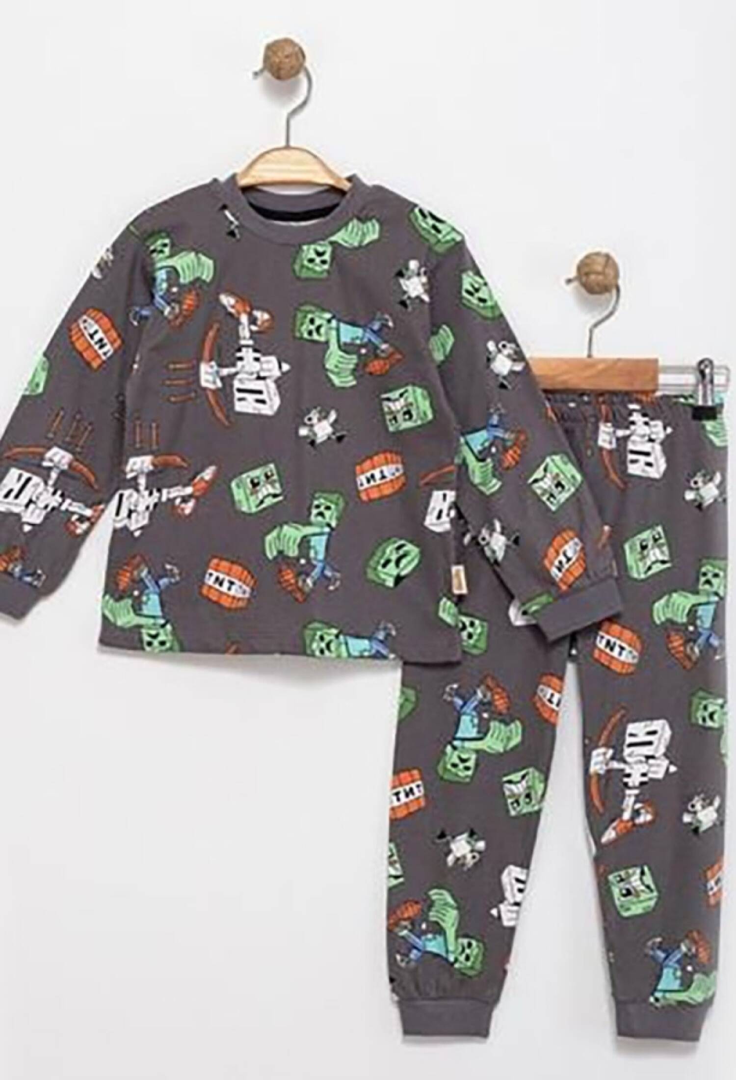 Minecraft Desenli Erkek Pijama Takım - Brand: SÜPERMİNİ - Kids & Bby Clothes From Peralane Kids Turkey