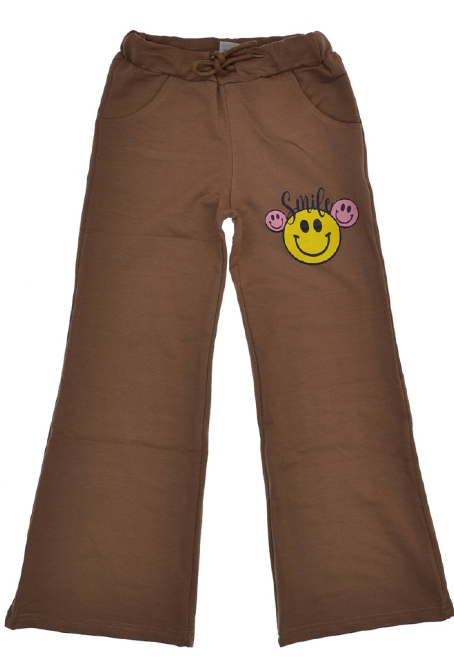 Smile Baskılı İspanyol Paça Kız Tek Alt - Brand: CARİBOU - Kids & Bby Clothes From Peralane Kids Turkey