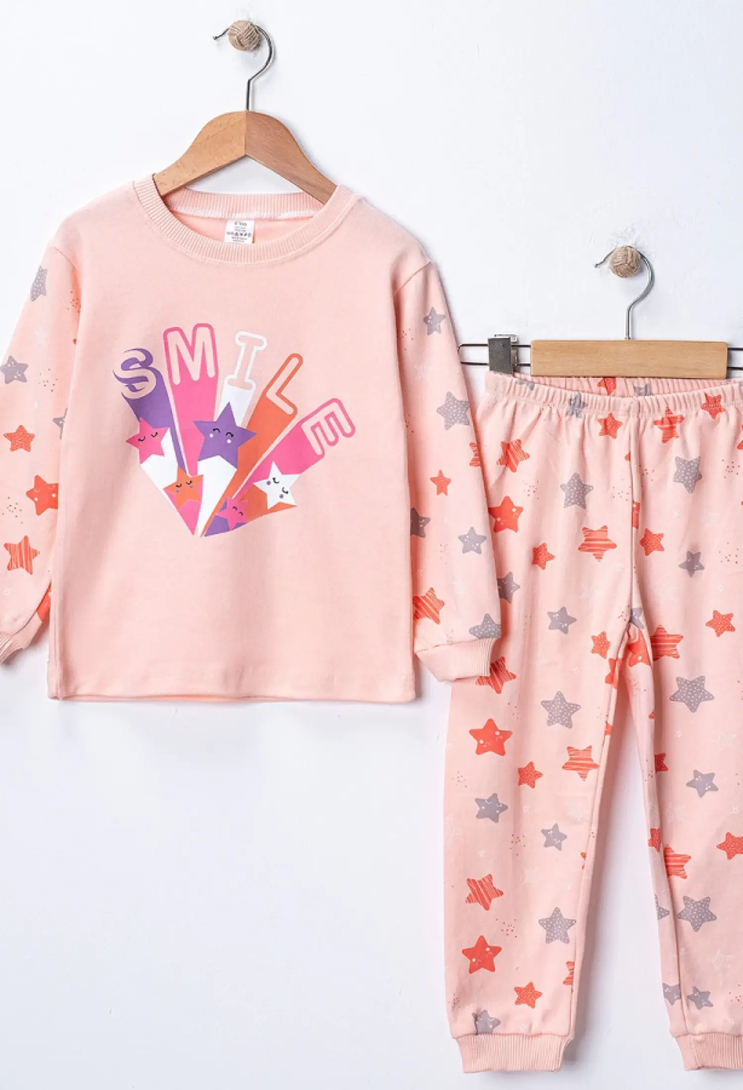 Smile Baskılı Kız Pijama Takım - Brand: SÜPERMİNİ - Kids & Bby Clothes From Peralane Kids Turkey