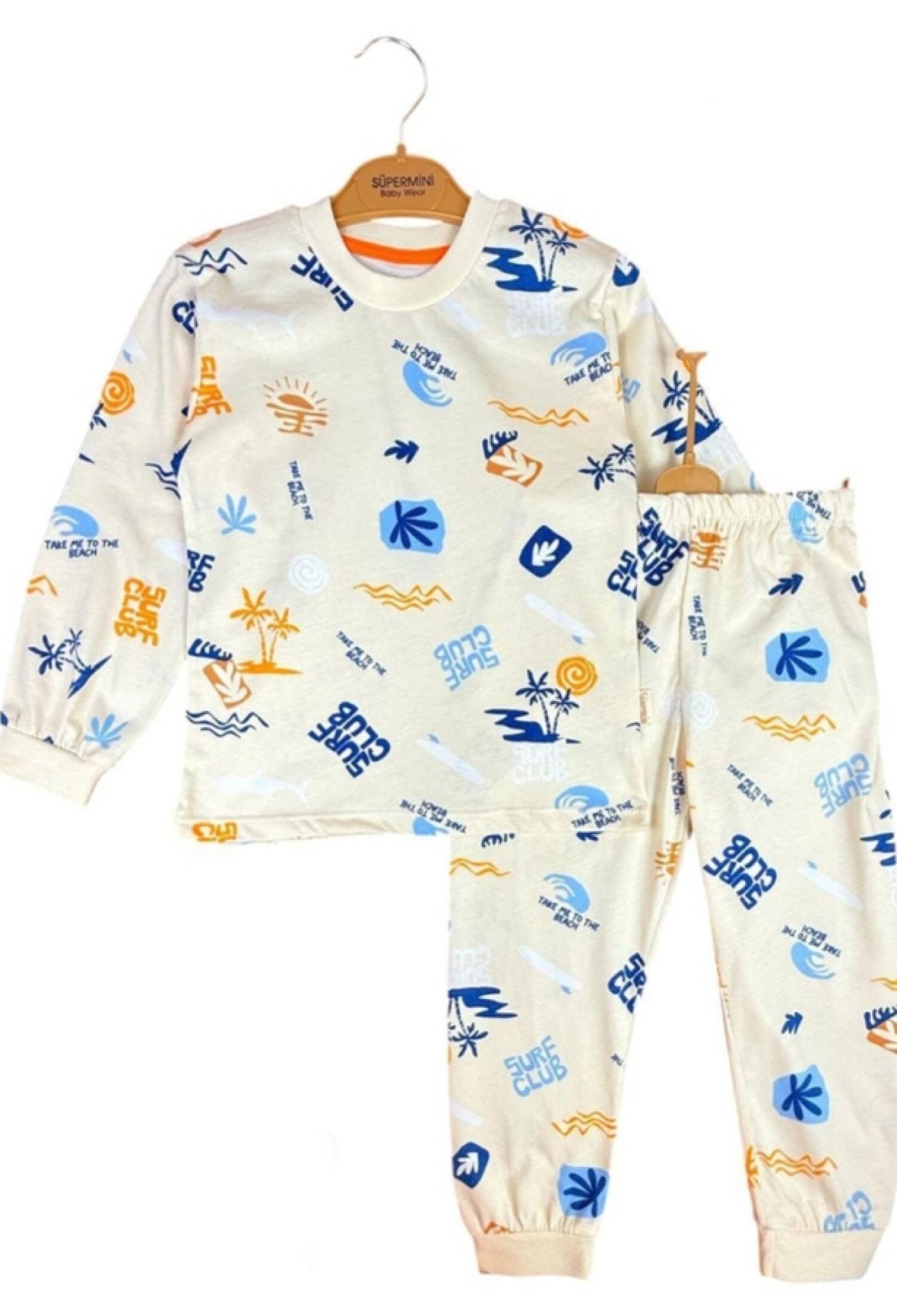Surf Desenli Erkek Pijama Takım - Brand: SÜPERMİNİ - Kids & Bby Clothes From Peralane Kids Turkey